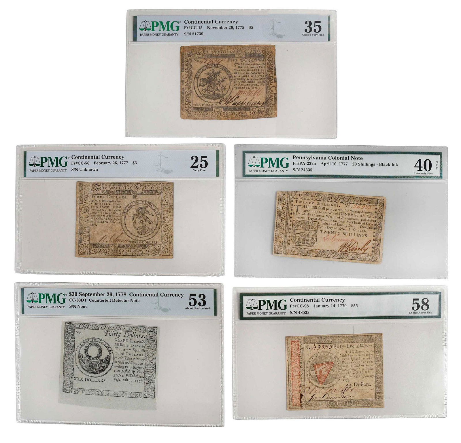 Five Graded Colonial / Post Colonial Bank Notes (1 of 6)