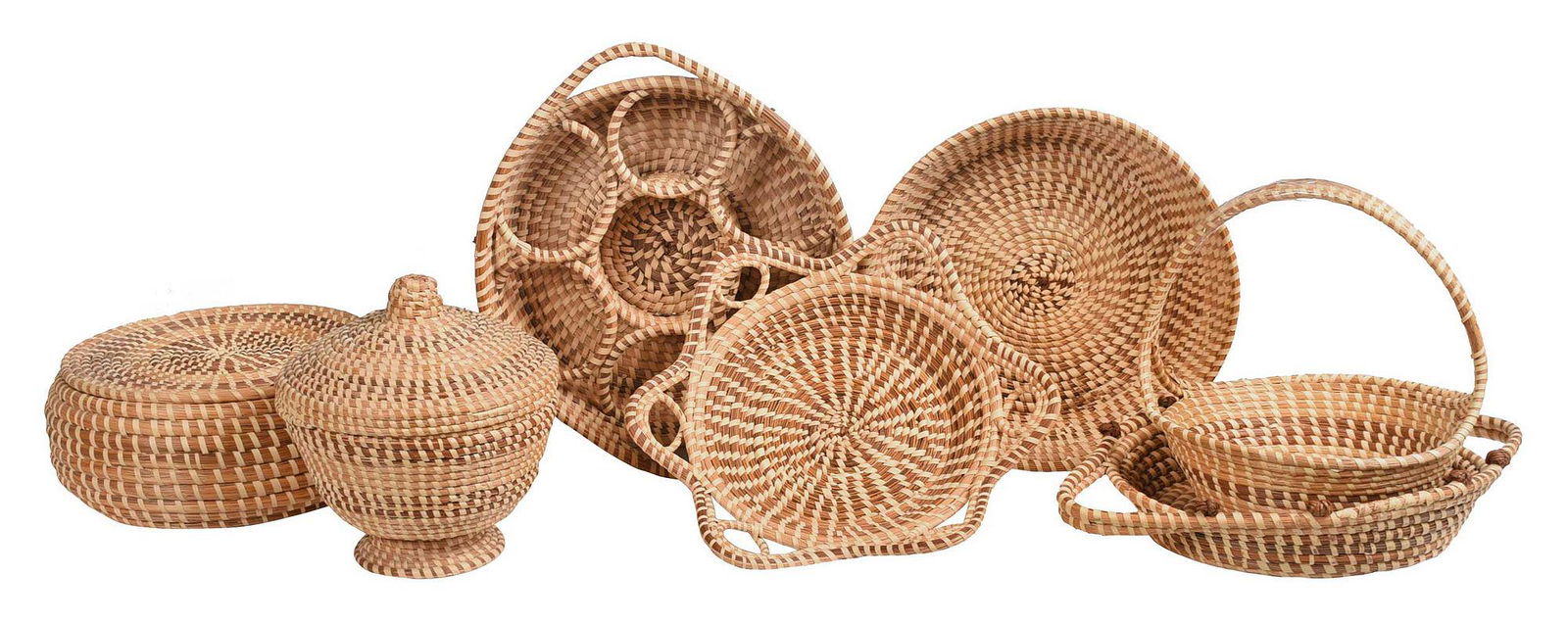 Eight Charleston Sweetgrass Baskets (1 of 12)