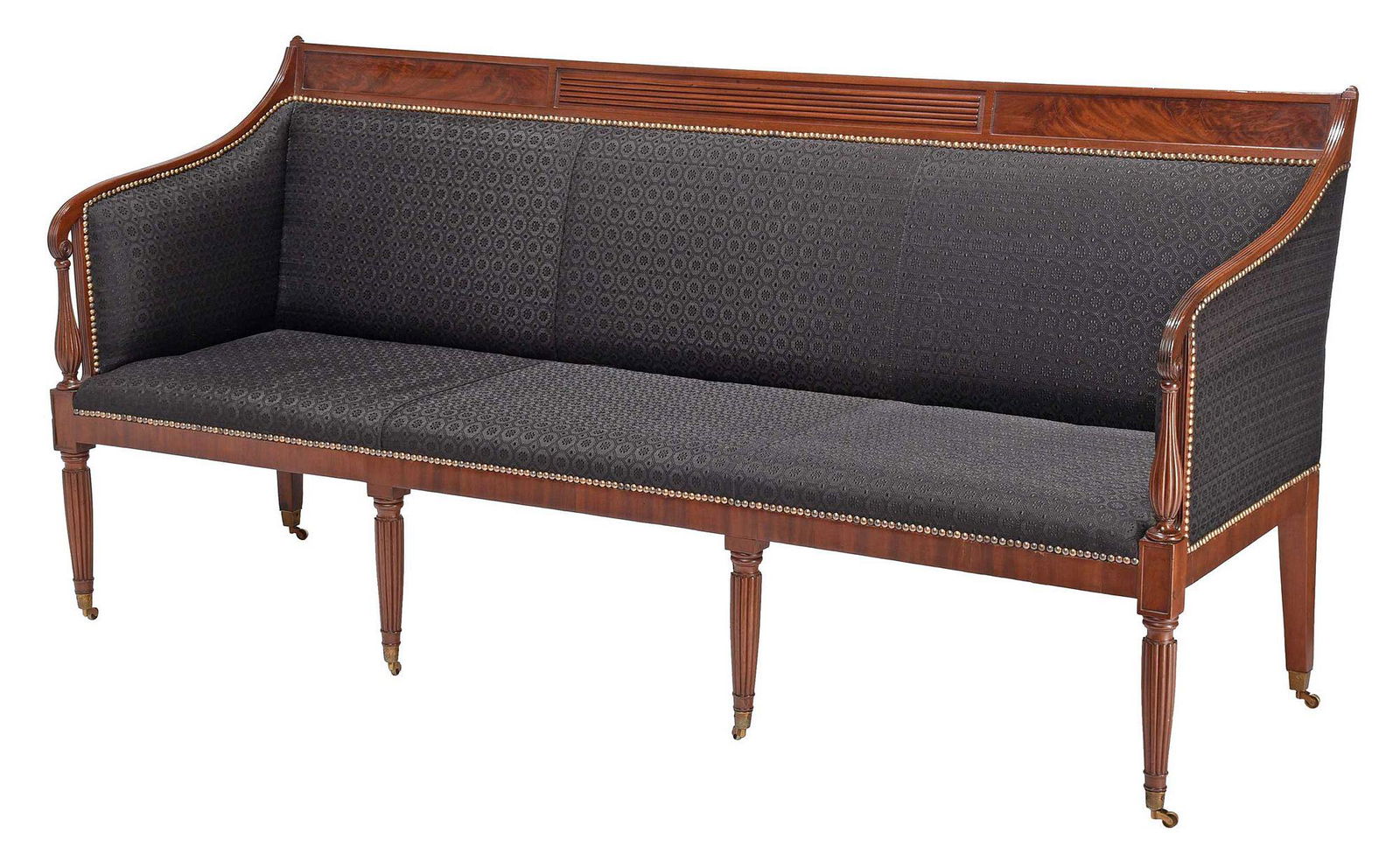 American Federal Carved Mahogany Sofa (1 of 13)