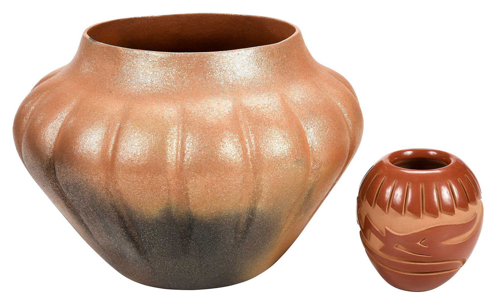 Angie Yazzie Micaceous Melon Pot (1 of 10)