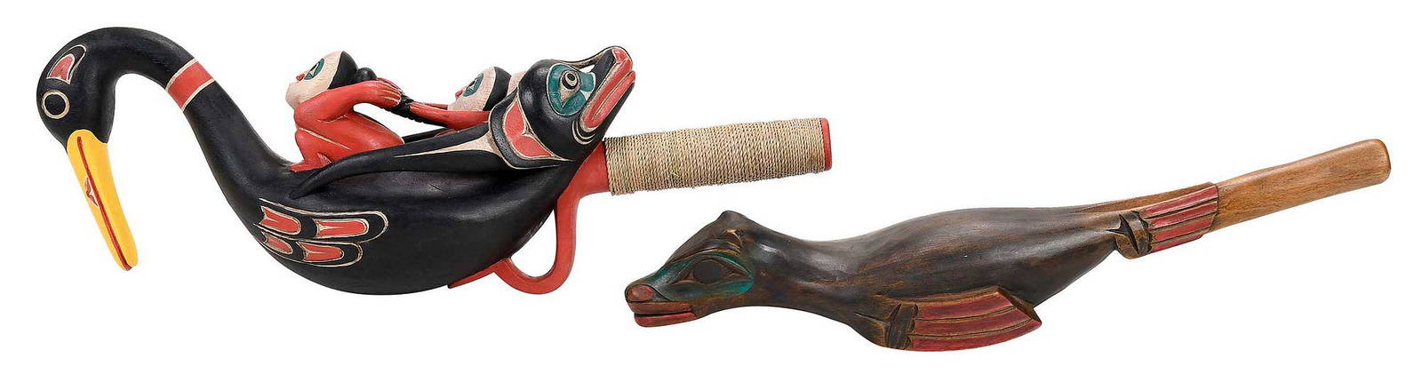 Two Northwest Coast Rattles Auction