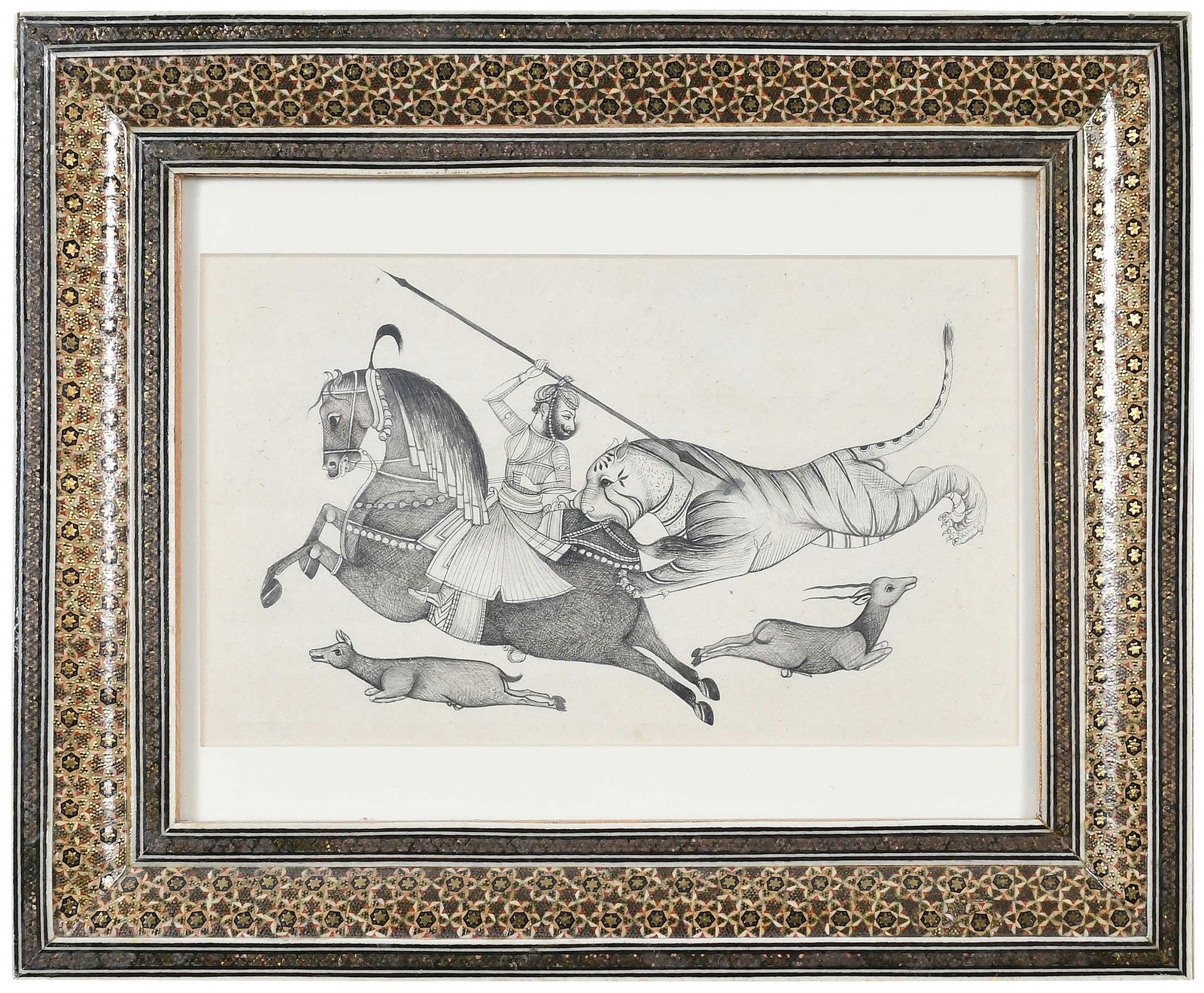 Framed Mughal Drawing (1 of 5)
