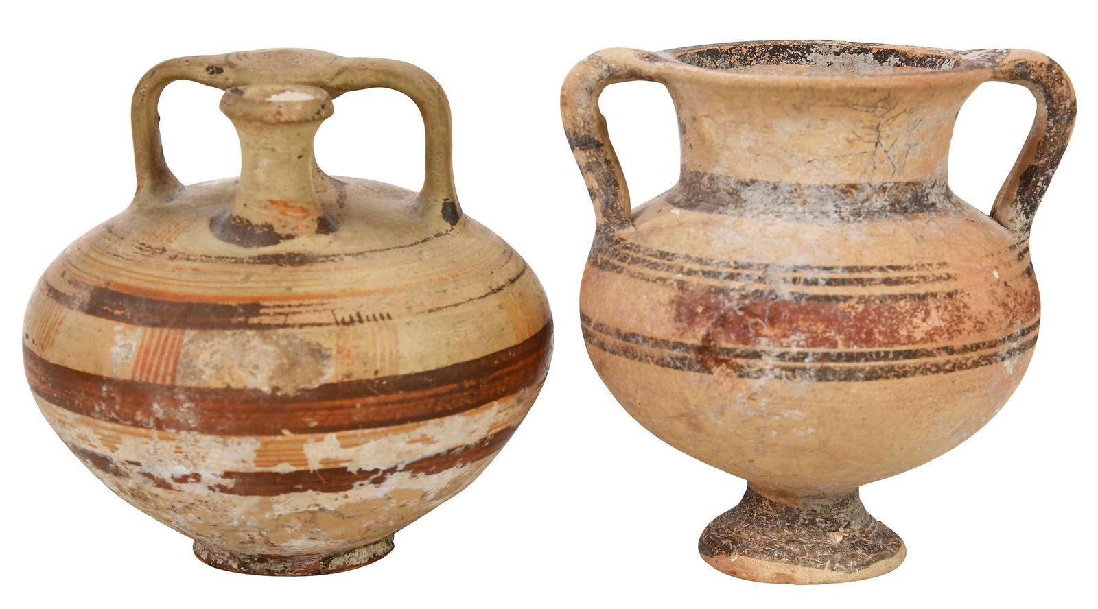 Two Small Polychrome Greco Roman Style Vessels (1 of 17)