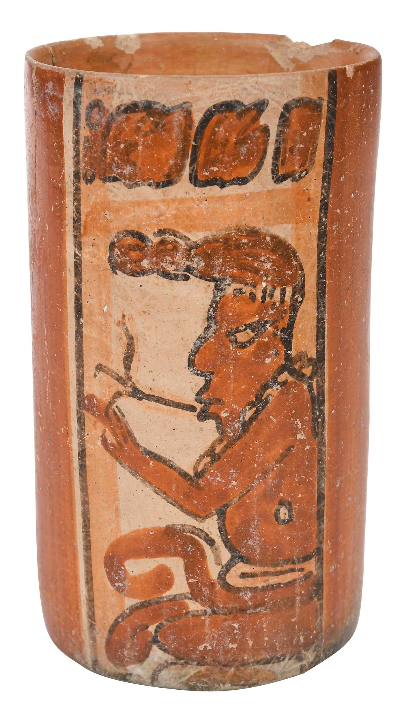 Polychrome Decorated Pre Columbian Style Vessel (1 of 12)