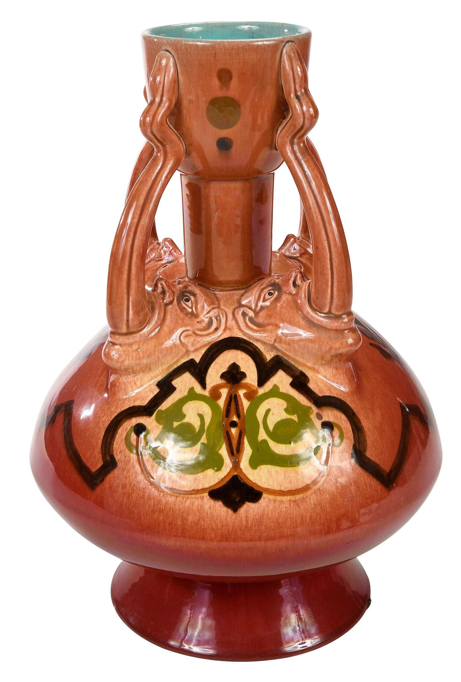 Christopher Dresser Figural Glazed Pottery Vase (1 of 14)