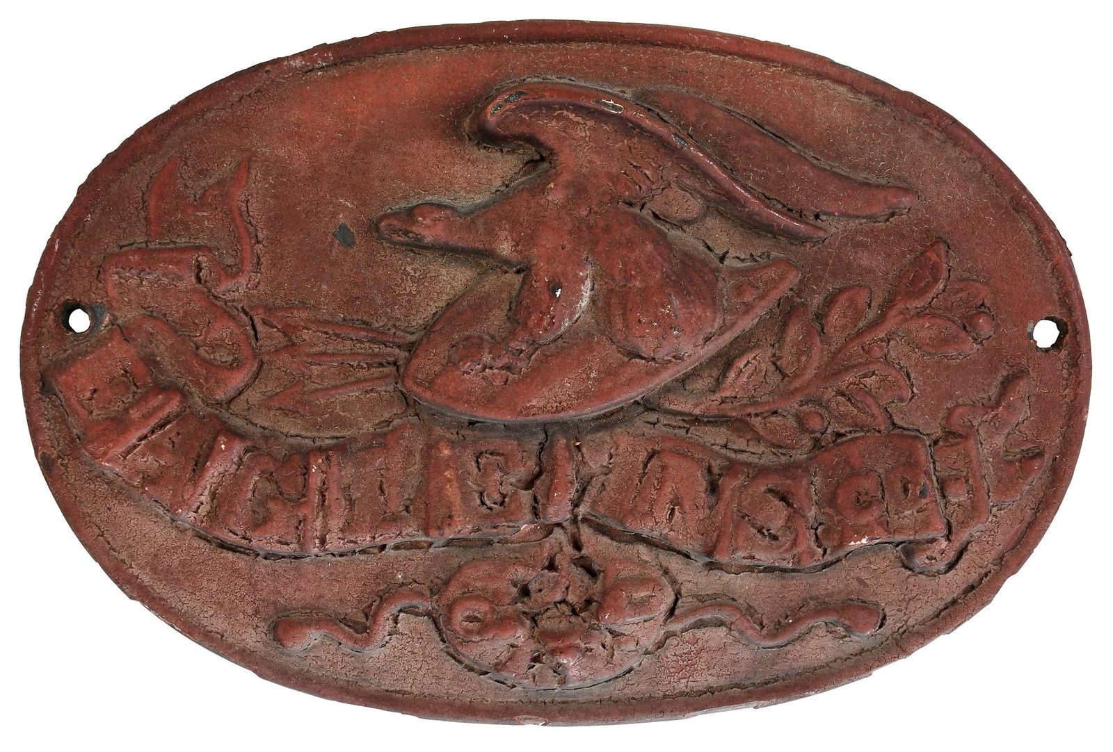 Cast Iron Eagle Insurance Co. Plaque (1 of 5)