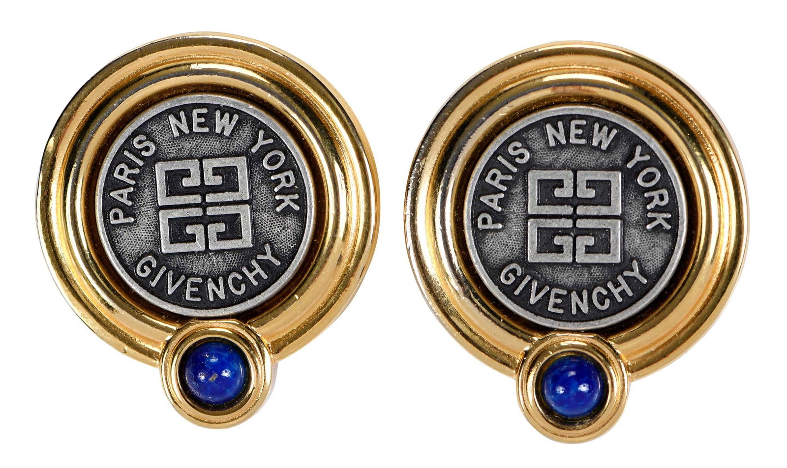 1980s Givenchy Logo Clip-on Earrings (1 of 6)