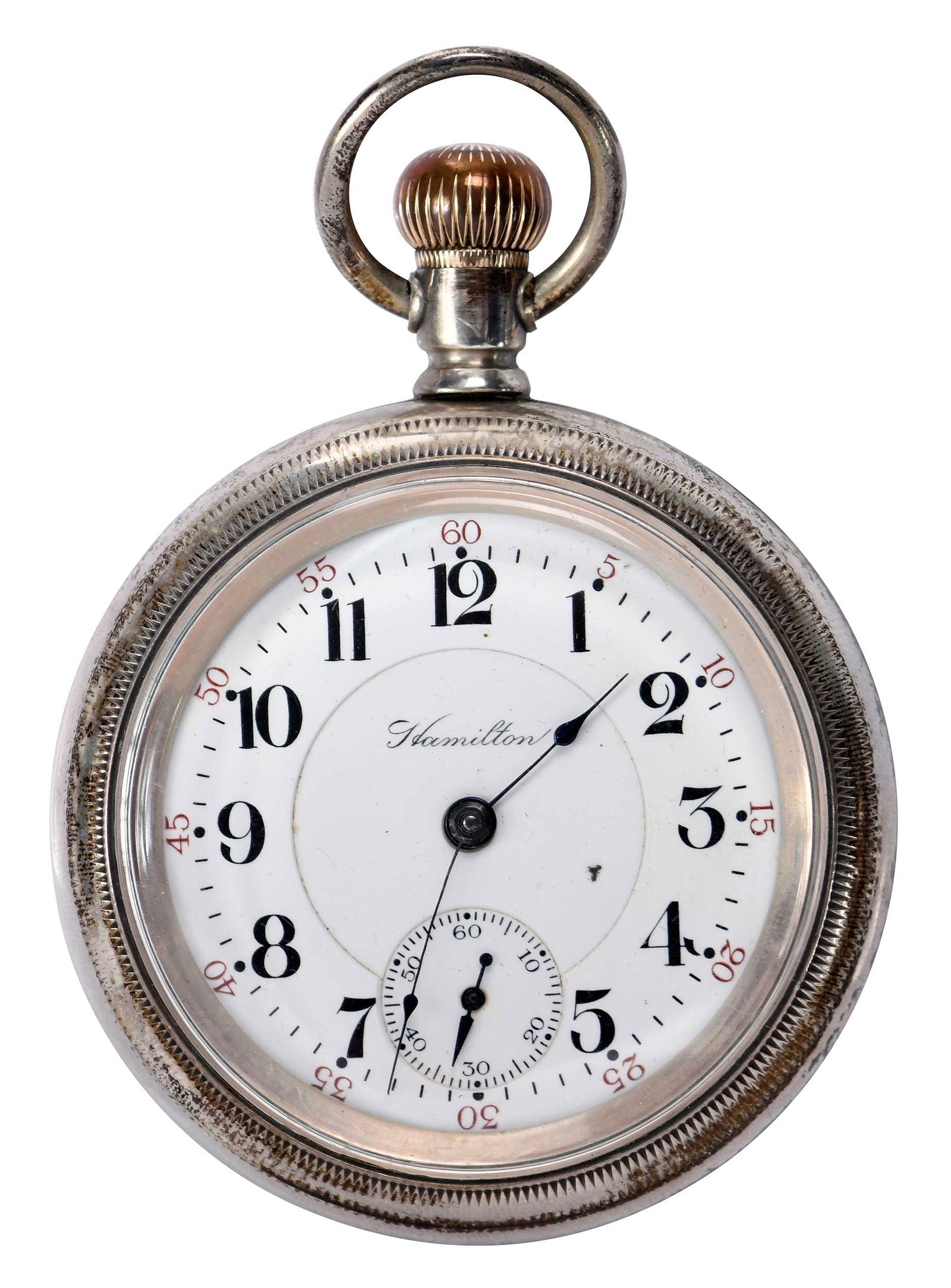 Open Face Sterling Hamilton Pocket Watch (1 of 12)