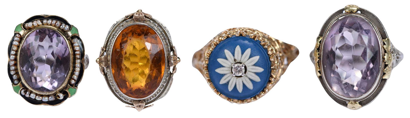 Four Gemstone Rings (1 of 9)