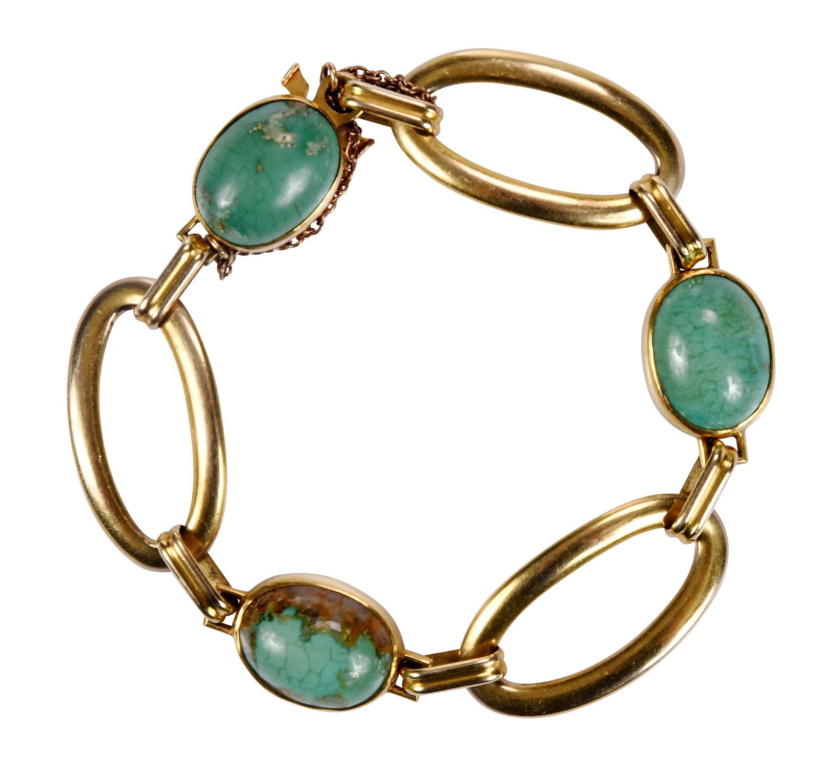 Turquoise and Gold Bracelet (1 of 7)