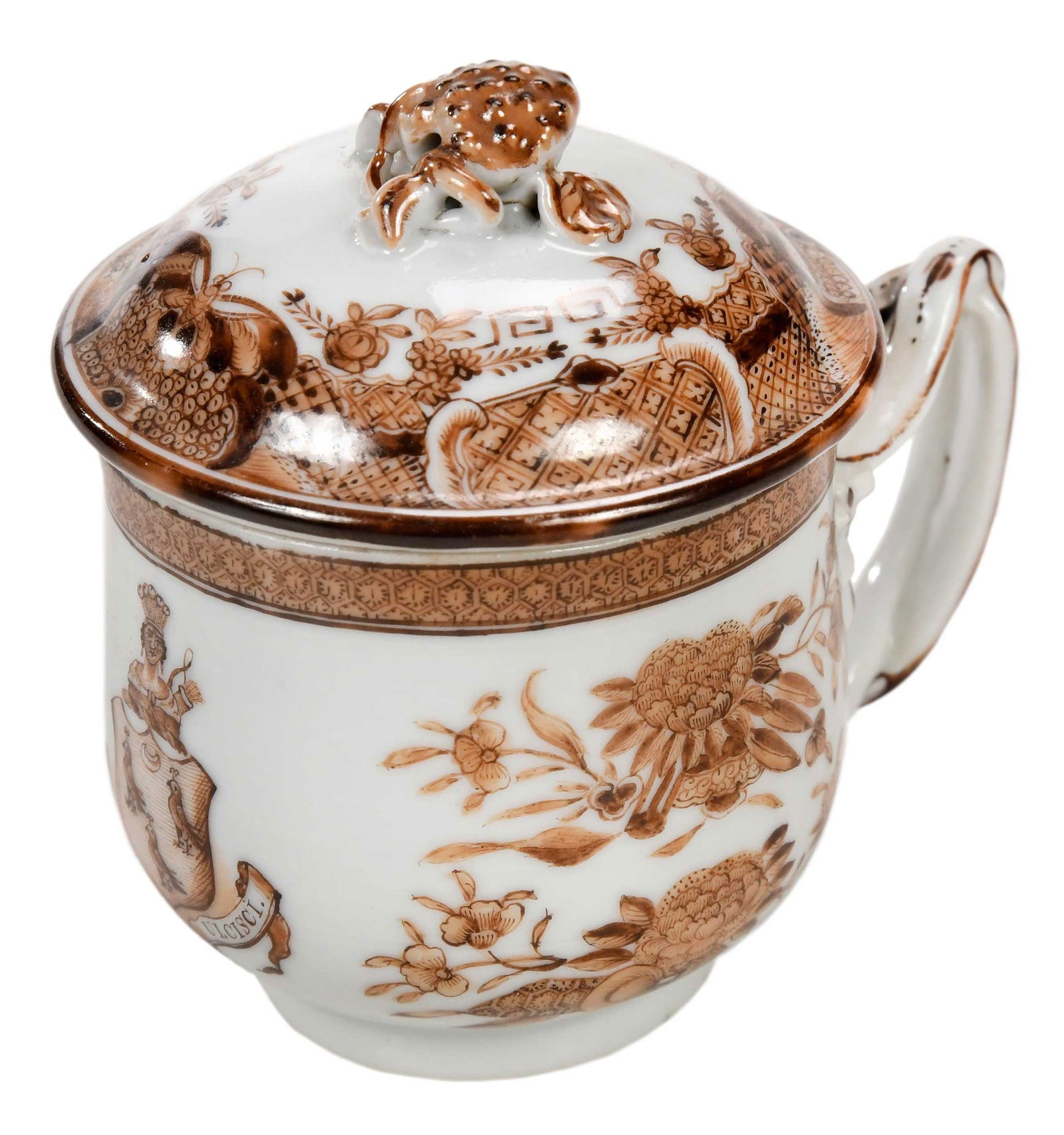 Chinese Export Porcelain Lidded Pot de Creme, Manigault Family (1 of 18)
