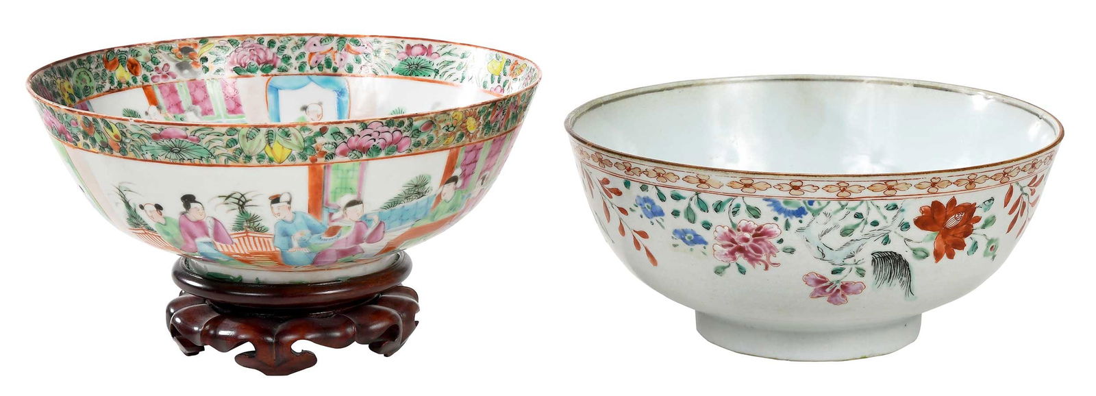 Two Chinese Export Porcelain Punch Bowls (1 of 16)