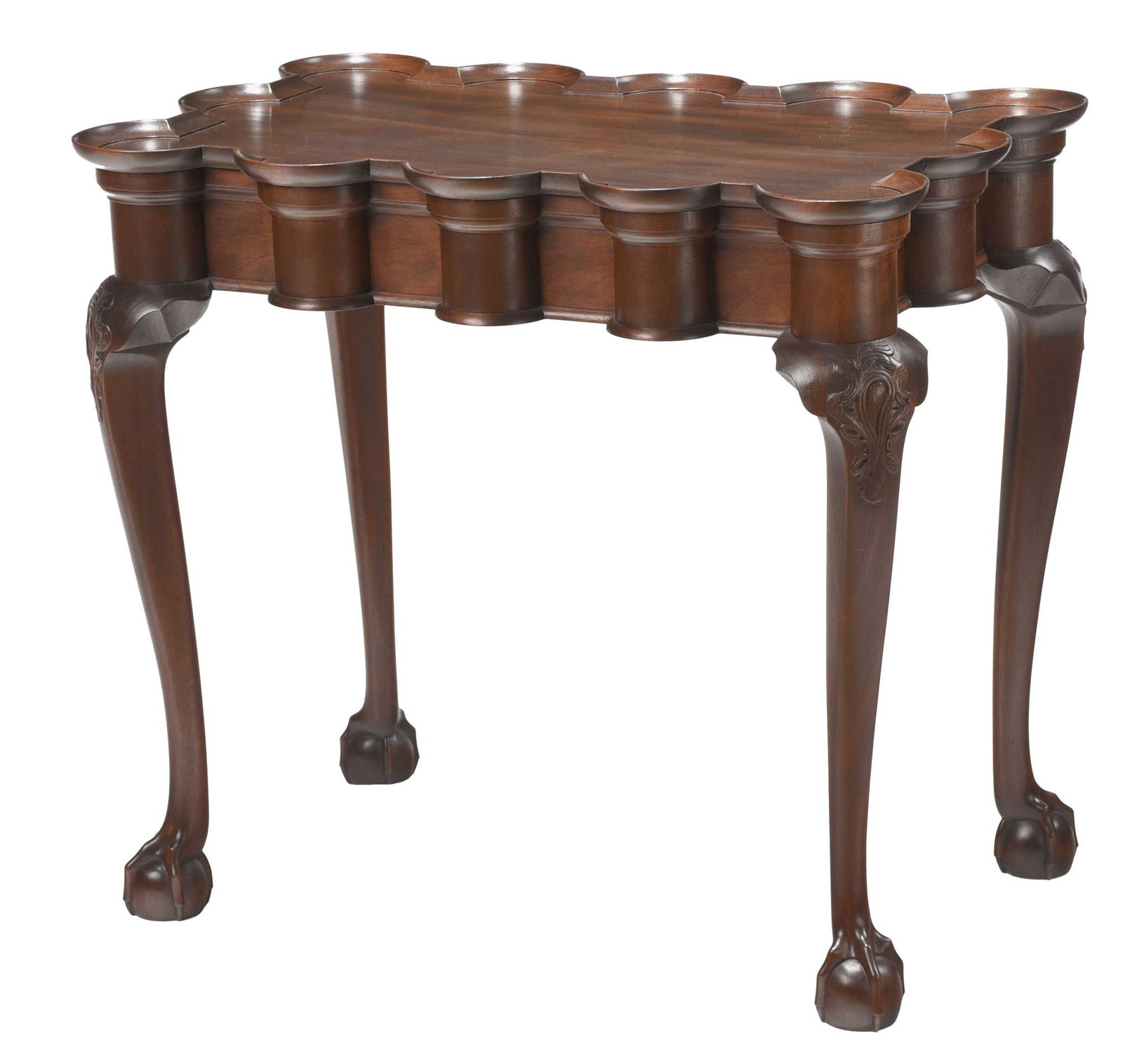 American Chippendale Style Mahogany Turret Top Tea Table (1 of 6)