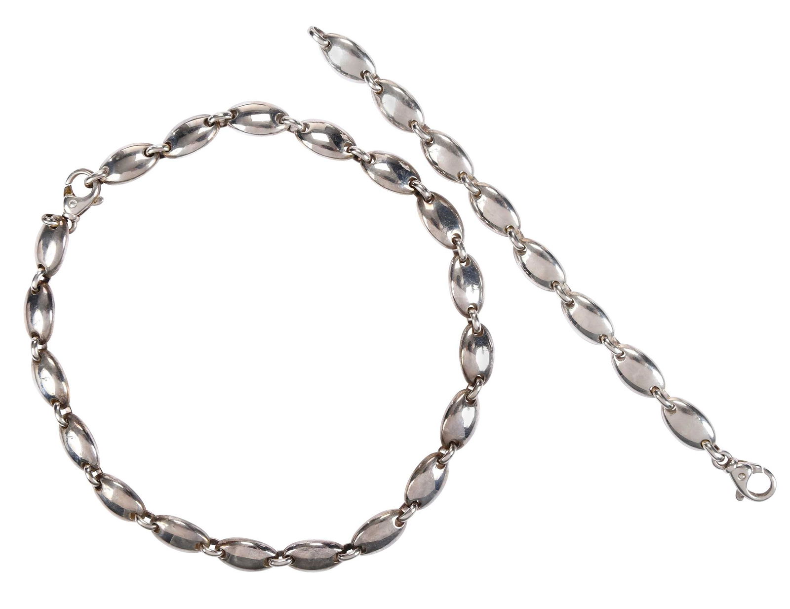Tiffany & Co. Sterling Silver, Pebble Choker and Bracelet (1 of 12)