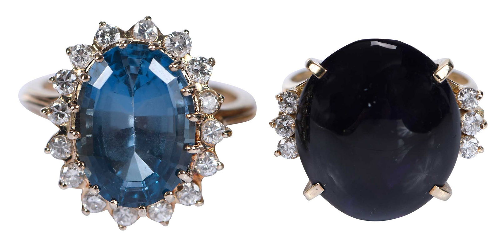 Two Yellow Gold Gemstone Cocktail Rings (1 of 12)