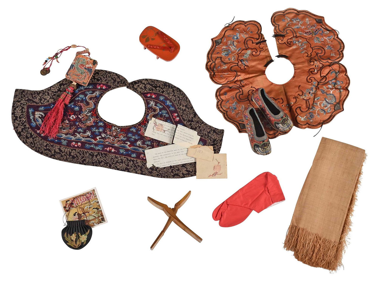 Group of 12 Asian Artifacts and One African Textile (1 of 8)