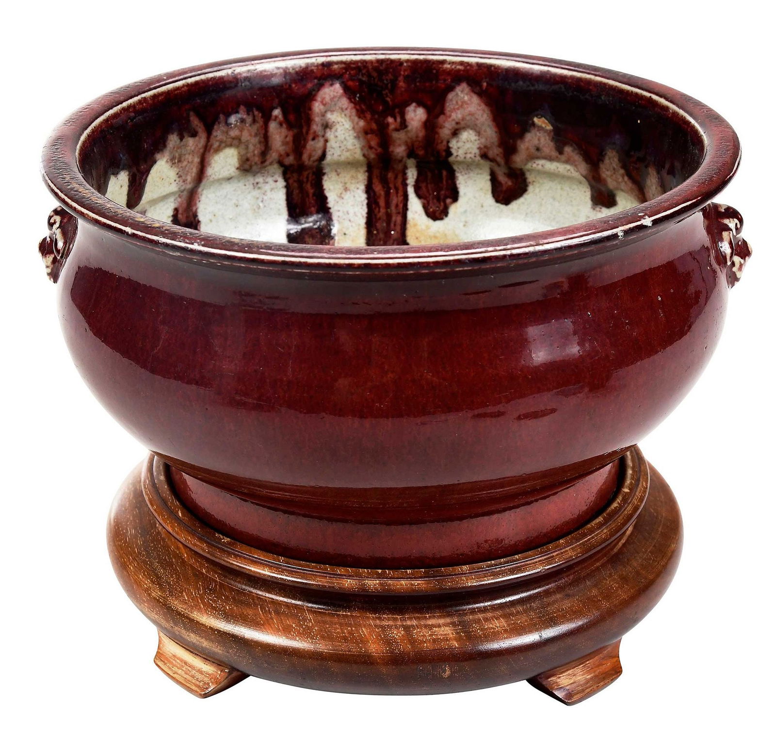 Chinese Sang de Boeuf Bowl and Stand (1 of 9)