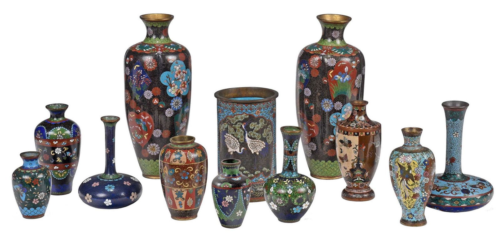 Group of 12 Asian Cloisonne Table Objects (1 of 9)