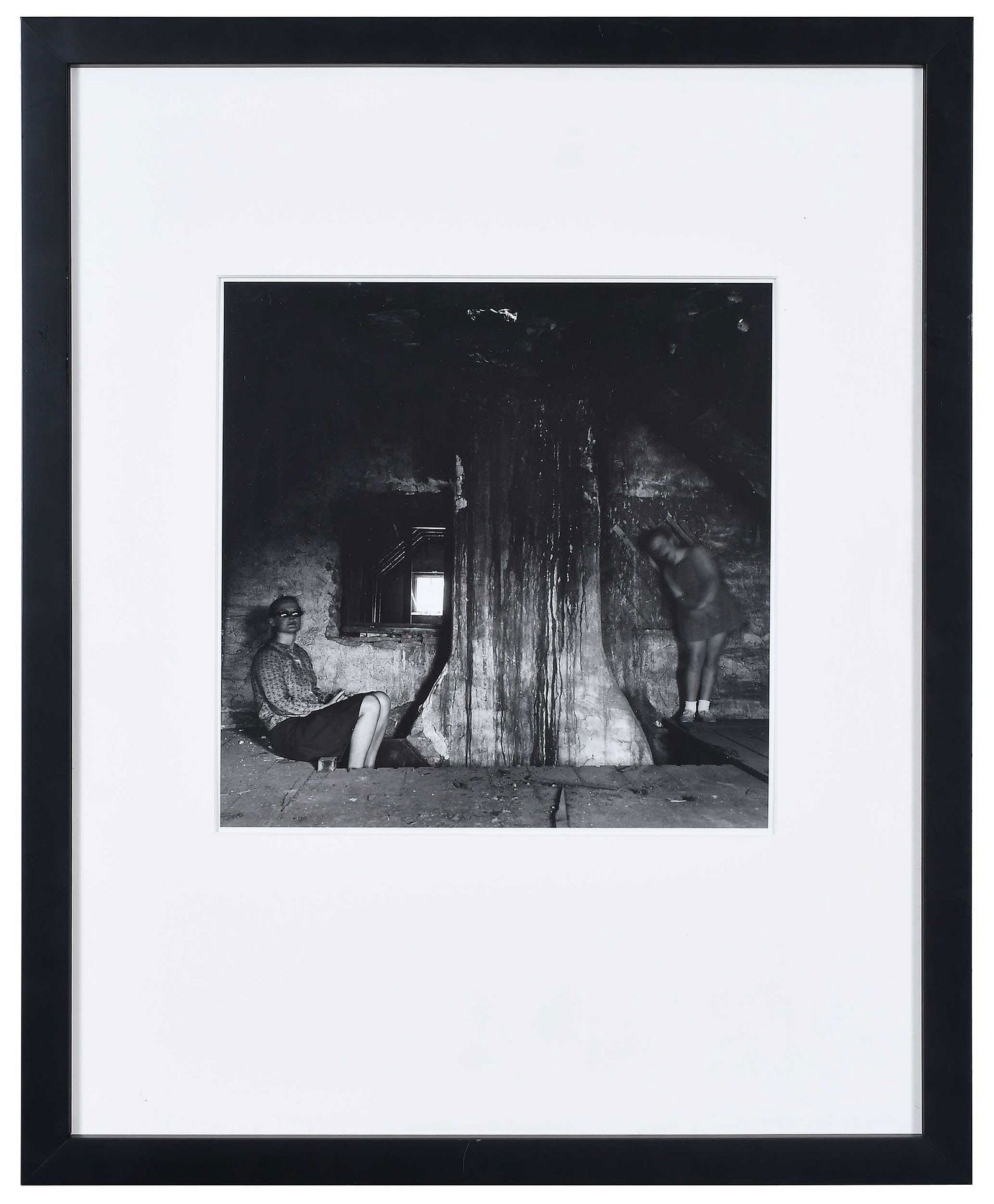 Ralph Eugene Meatyard: (American, 1925-1972) Untitled, Woman and Girl in Run Down Building, estate print, stamped verso "Printed in December of 1977 for Madelyn Meatyard by John Deeks and James Baker Hall", silver bromide p