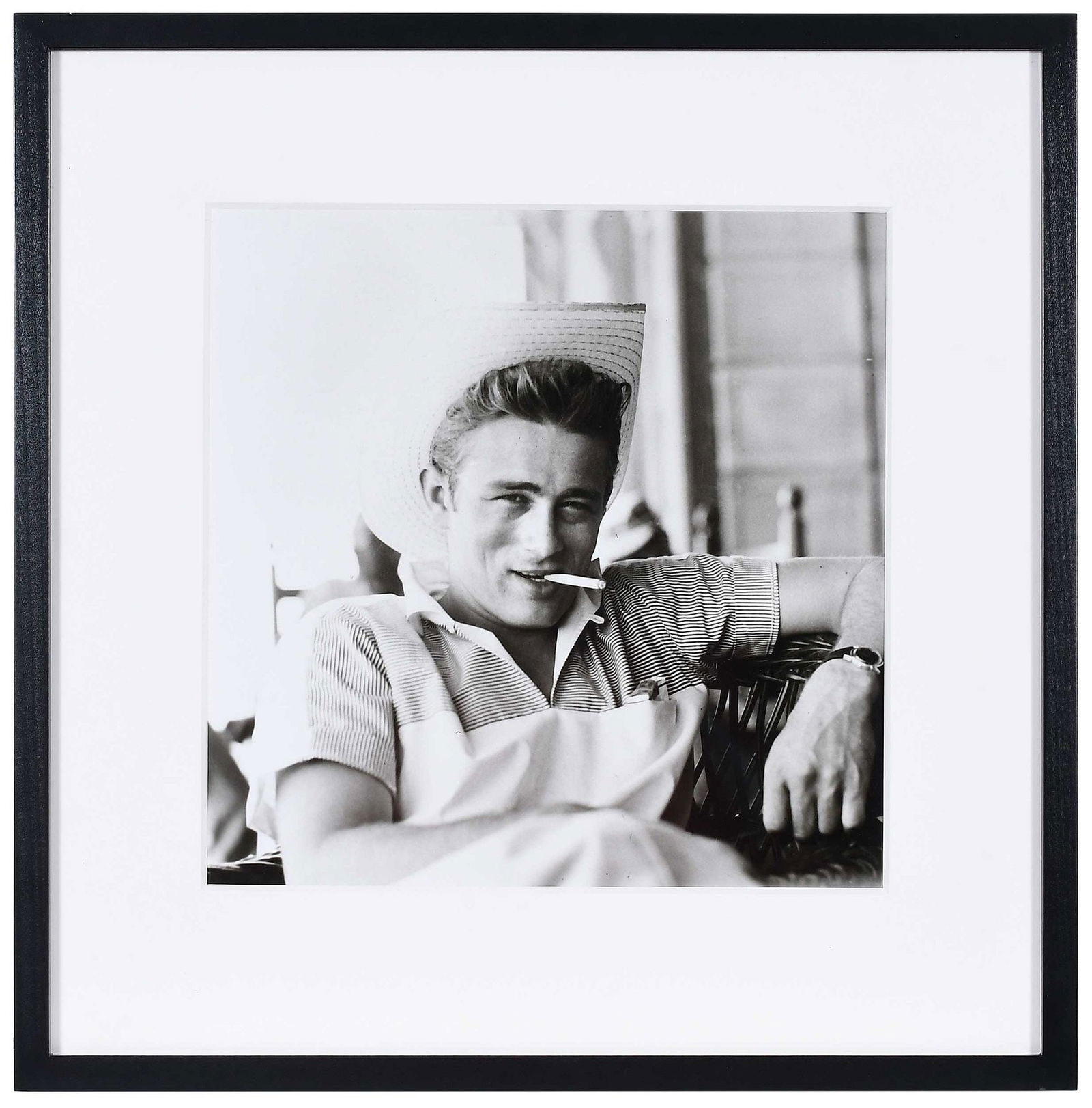 Sid Avery: (American, 1918-2002) James Dean on Marfa, Texas Set of "Giant", 1955, signed, titled, dated, and edition 15/70 verso, 1976 artist stamp verso (presumably printed in 1976), image 14-1/4 x 14-1/4 in.,