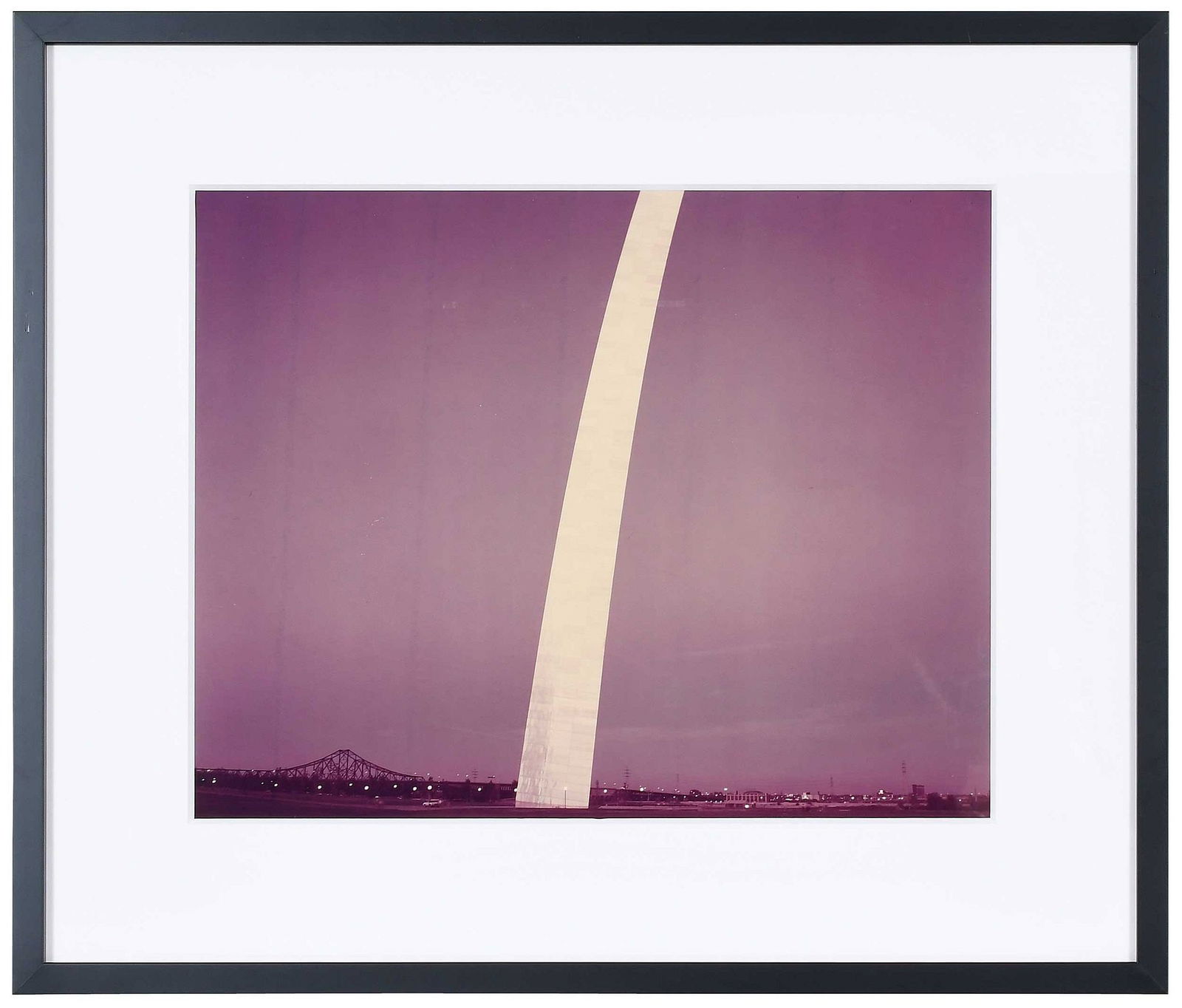 Joel Meyerowitz: (American, born 1938) The Arch, signed print verso, printed 1977-1978, editioned 4/75 margin recto, chromogenic print, 16 x 20 in.; black finished wood frame, 23 x 27 in. Provenance: An Important Atla
