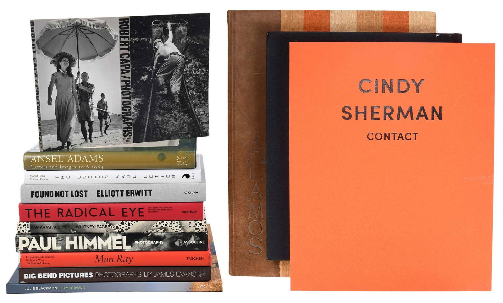 44 American Photography Books: 44 volumes total, including: Contact by Cindy Sherman and Jeannette Montgomery Barron, NJG Publishing, 2021, first edition, with certificate of authenticity signed by Barron and numbered 111/400 laid