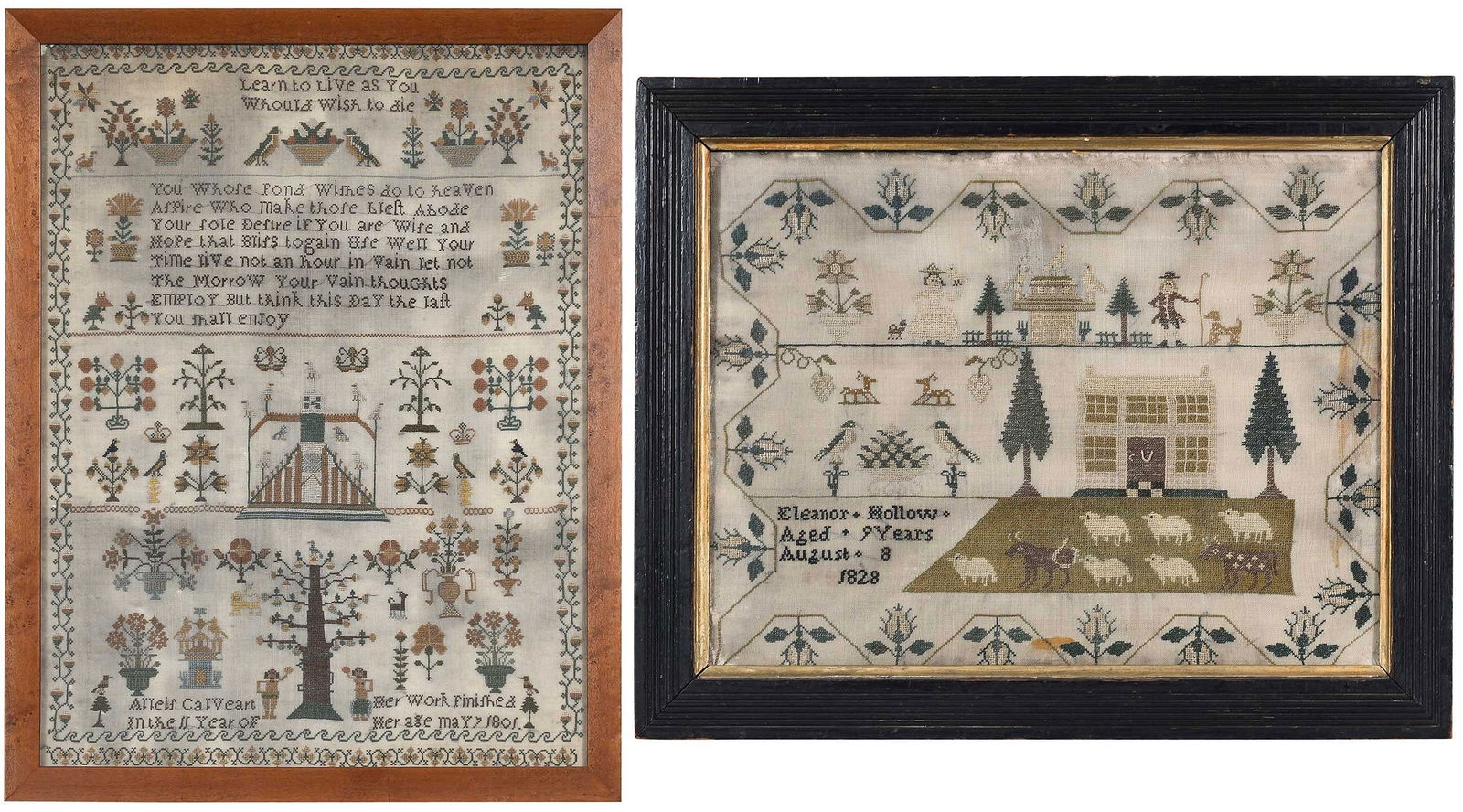 Two Framed Needlework Samplers (1 of 15)