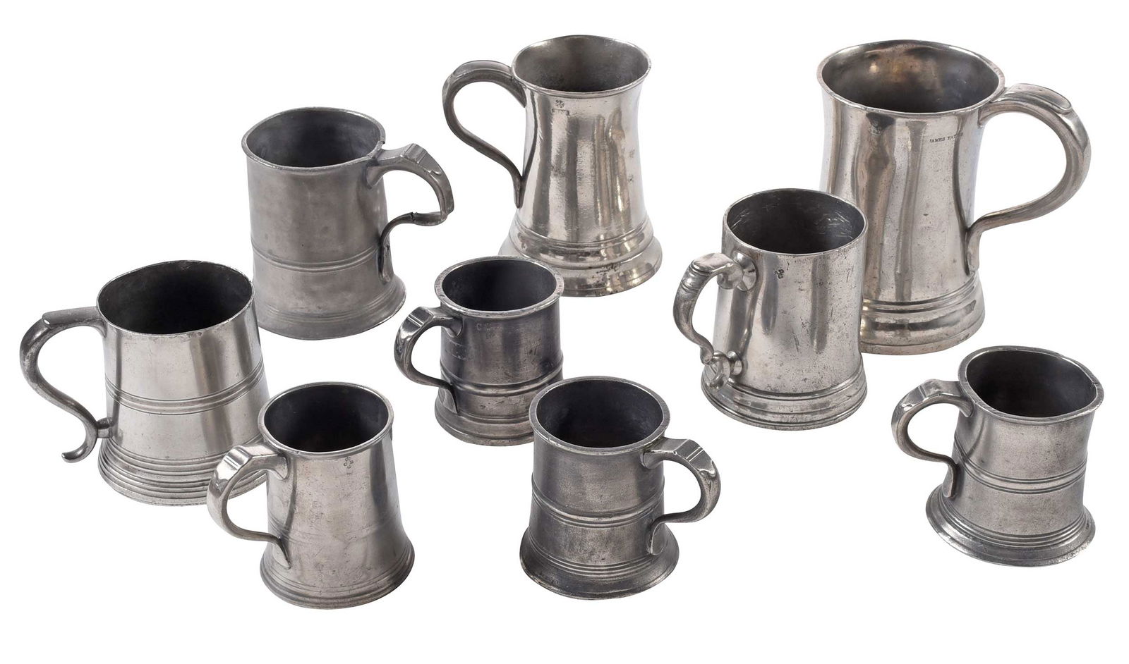 Group of Nine Pewter Measures (1 of 6)