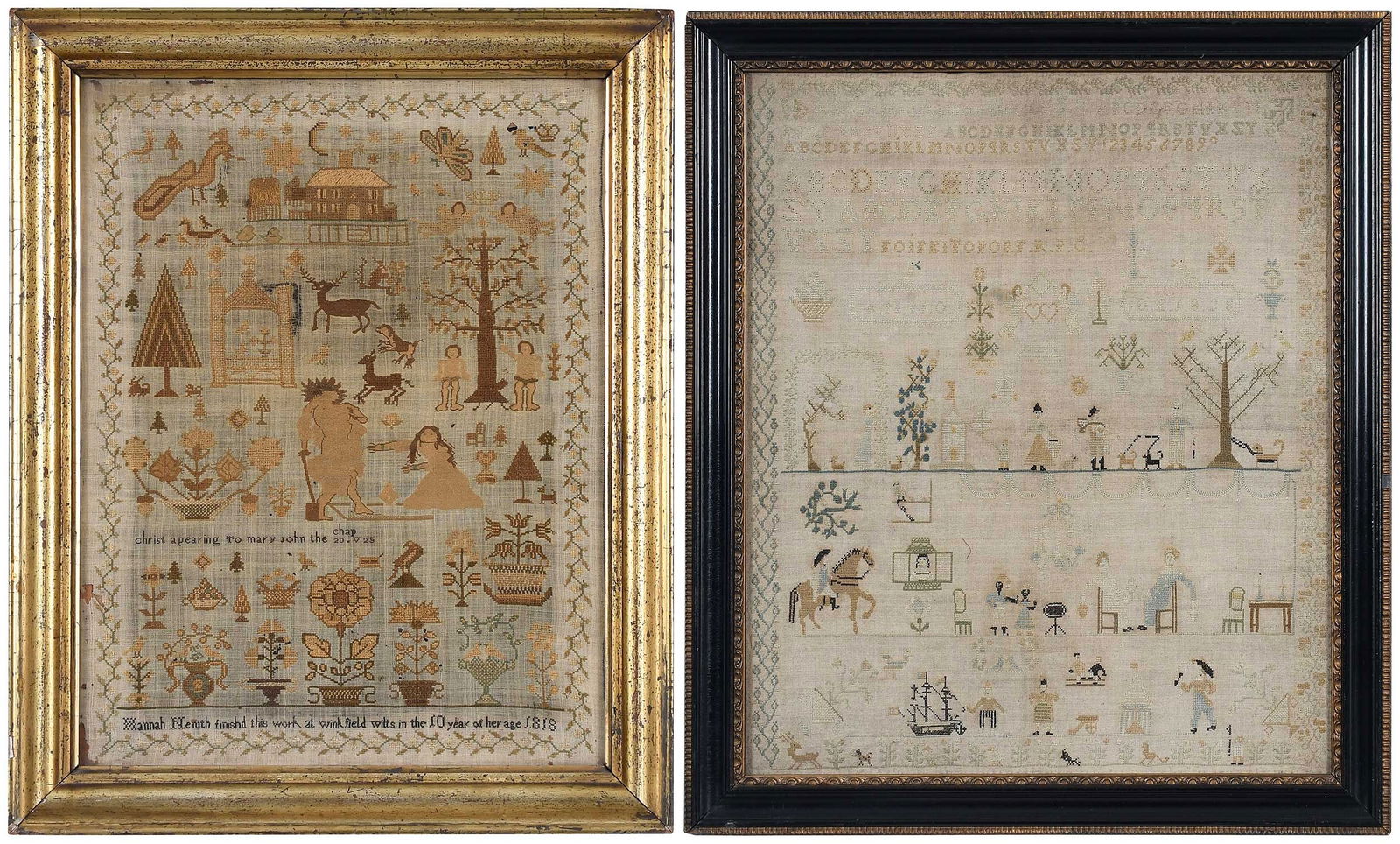 Two Framed Needlework Samplers (1 of 15)