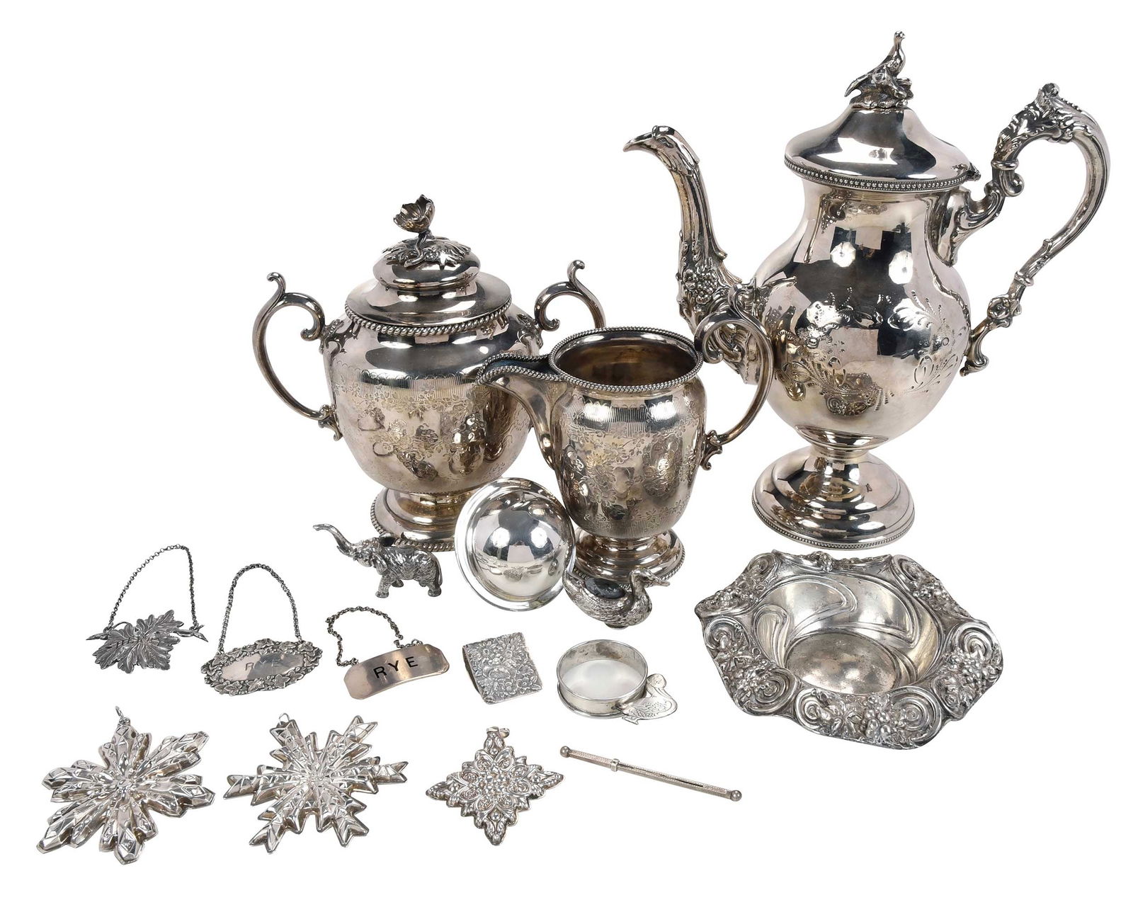 14 Pieces Assorted Silver Including Christmas and Bar Items (1 of 10)