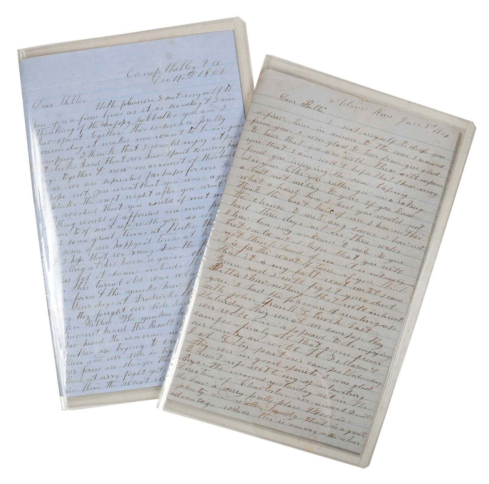 Two Civil War Letters by Confederate Soldier John W. Ward (1 of 15)
