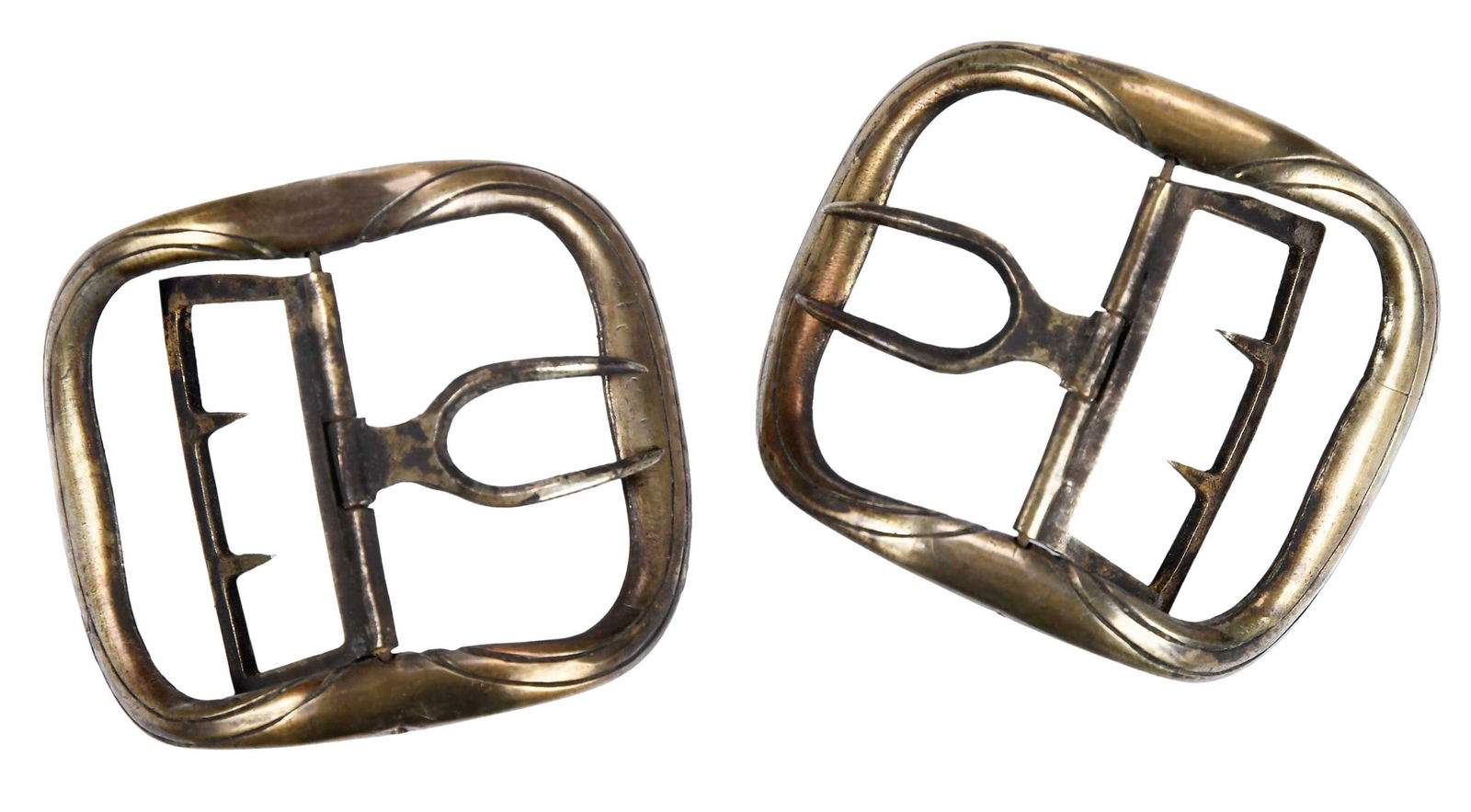 Pair of 18th Century Silver Plate Shoe Buckles (1 of 7)
