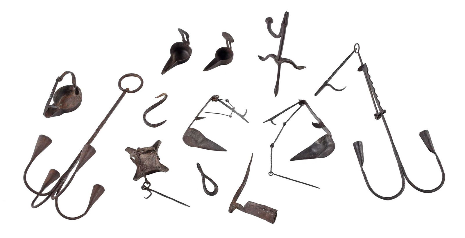 Eight Wrought Iron Lighting Implements (1 of 5)