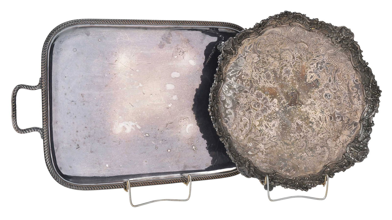 Two English Silver Plate Trays (1 of 11)