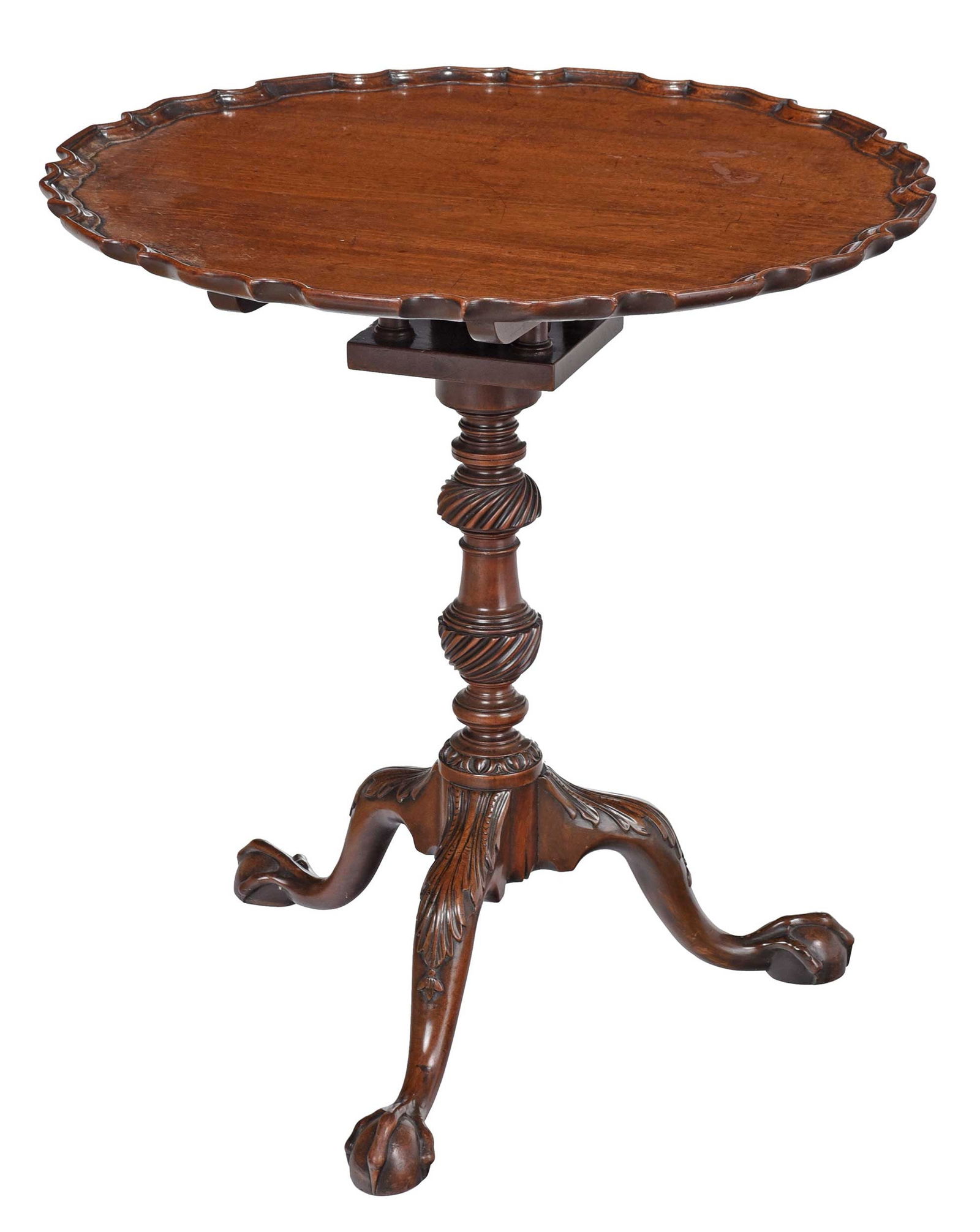 Fine Chippendale Mahogany Pie Crust Table (1 of 7)