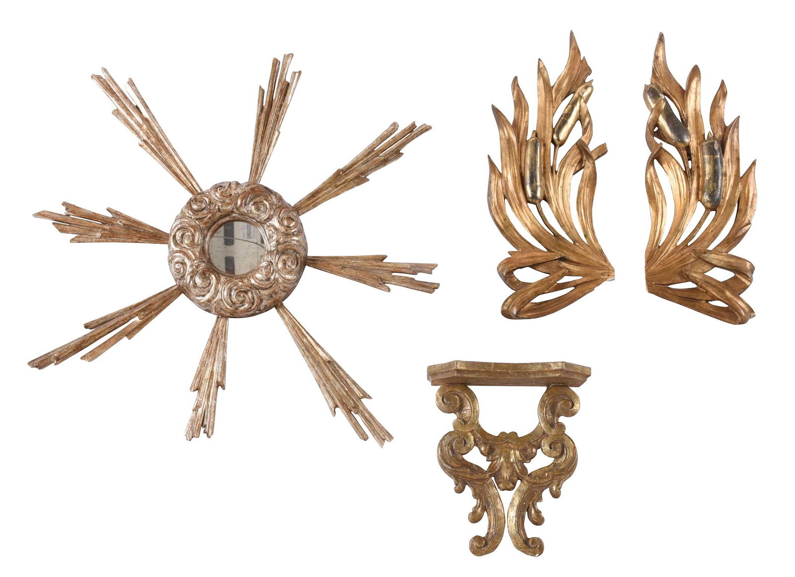 Giltwood Mirror and Architectural Elements (1 of 4)