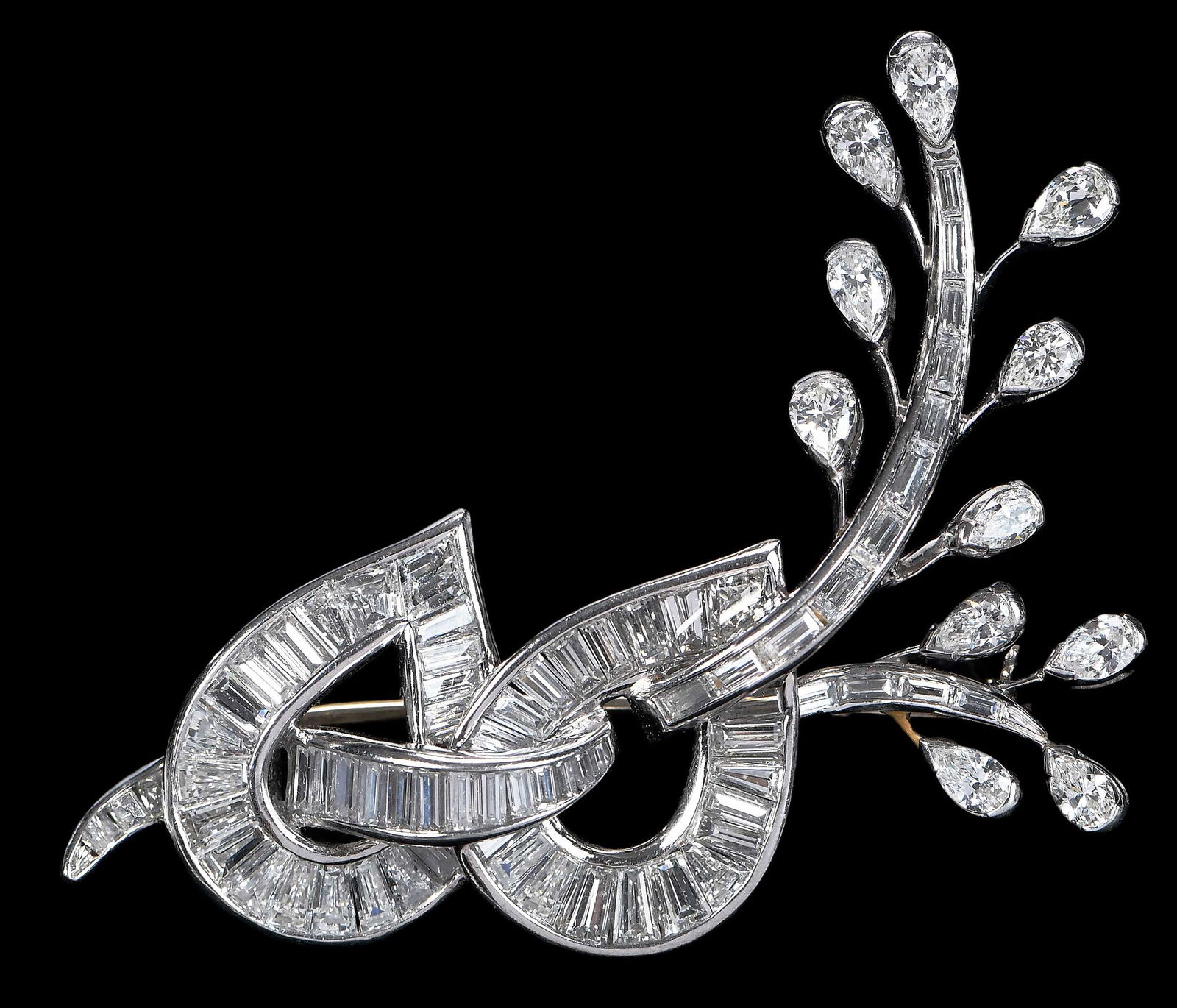 Platinum Diamond Brooch (1 of 8)