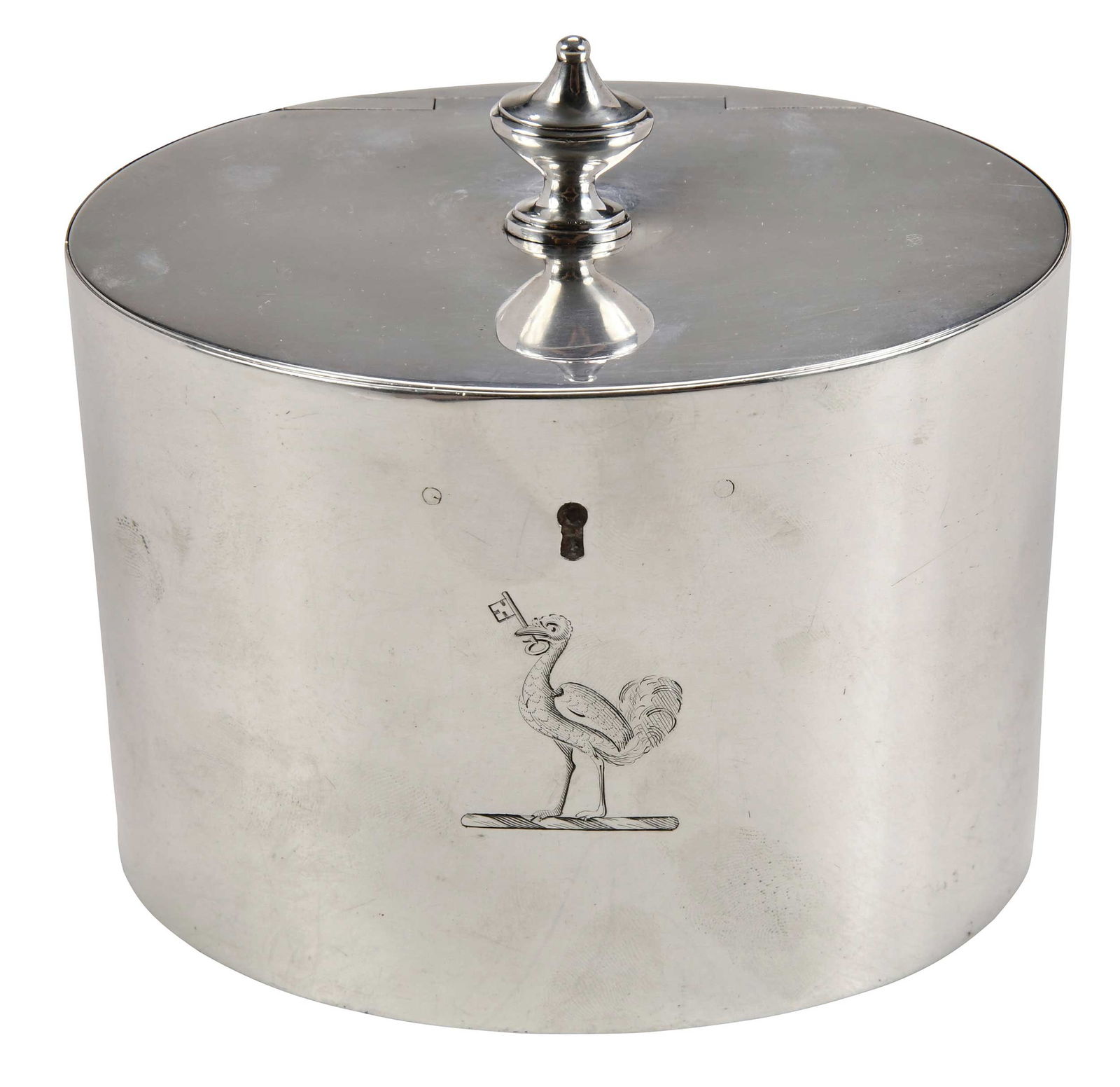 George III English Silver Locking Tea Caddy (1 of 14)