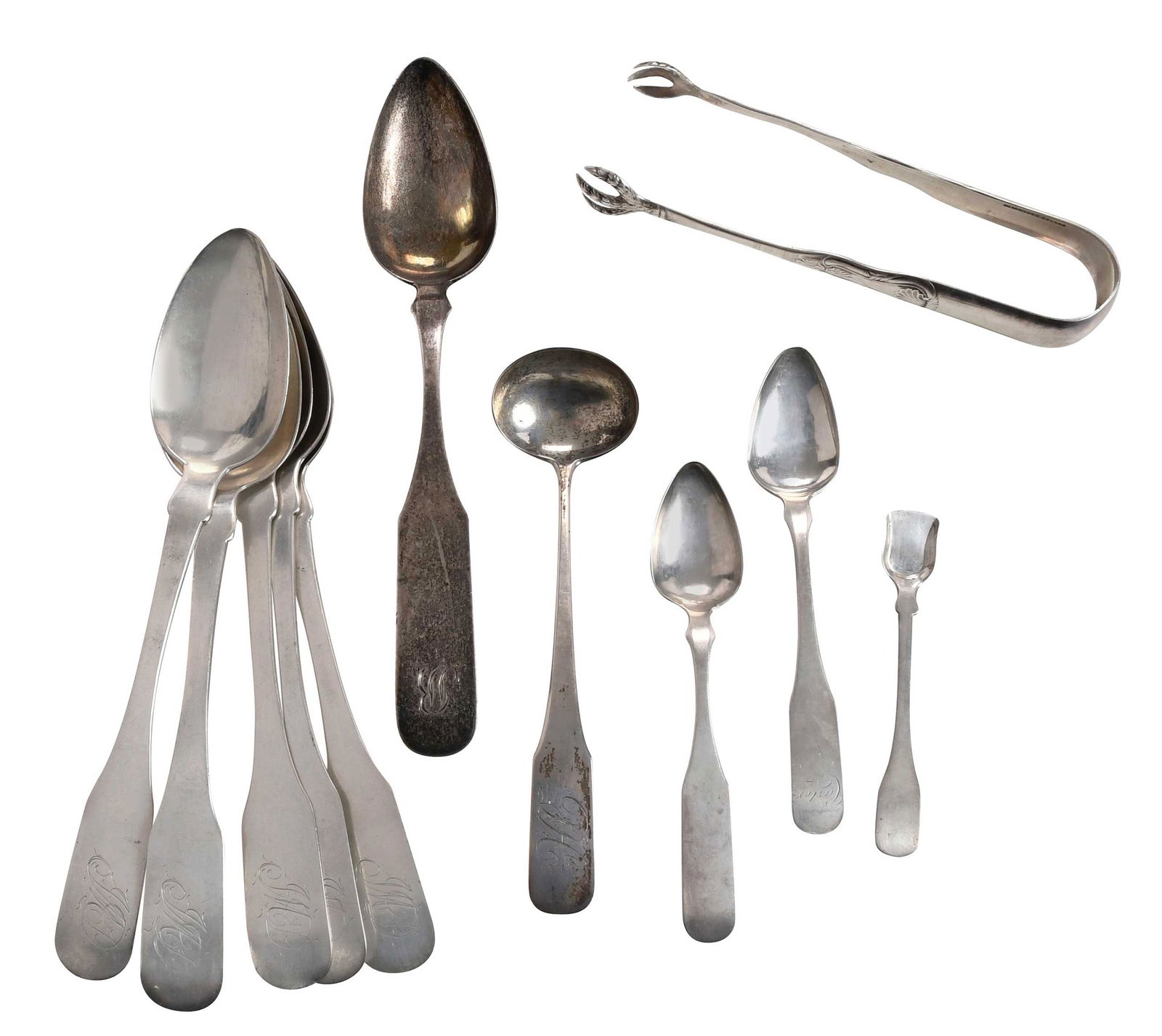 11 Pieces Southern Coin Silver Flatware (1 of 7)