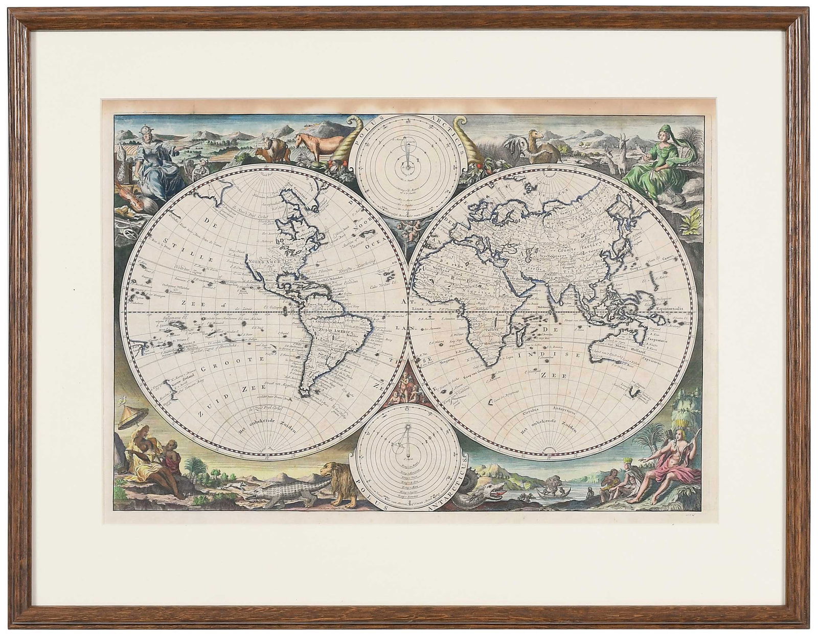 Stoopendaal - Double Hemisphere Map of the World (1 of 9)