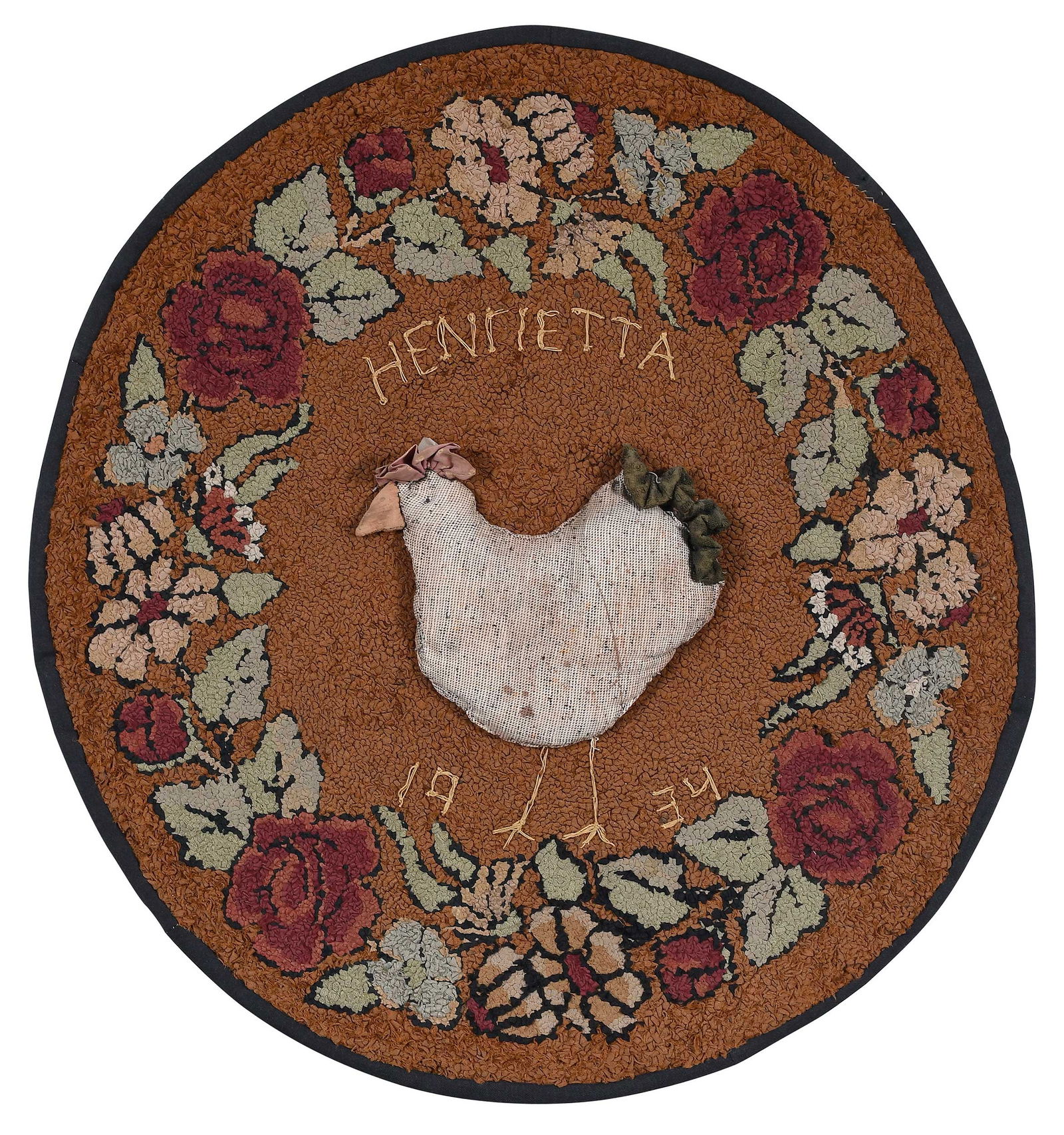 Woolen Fiber Art Chicken Wall Hanging (1 of 7)