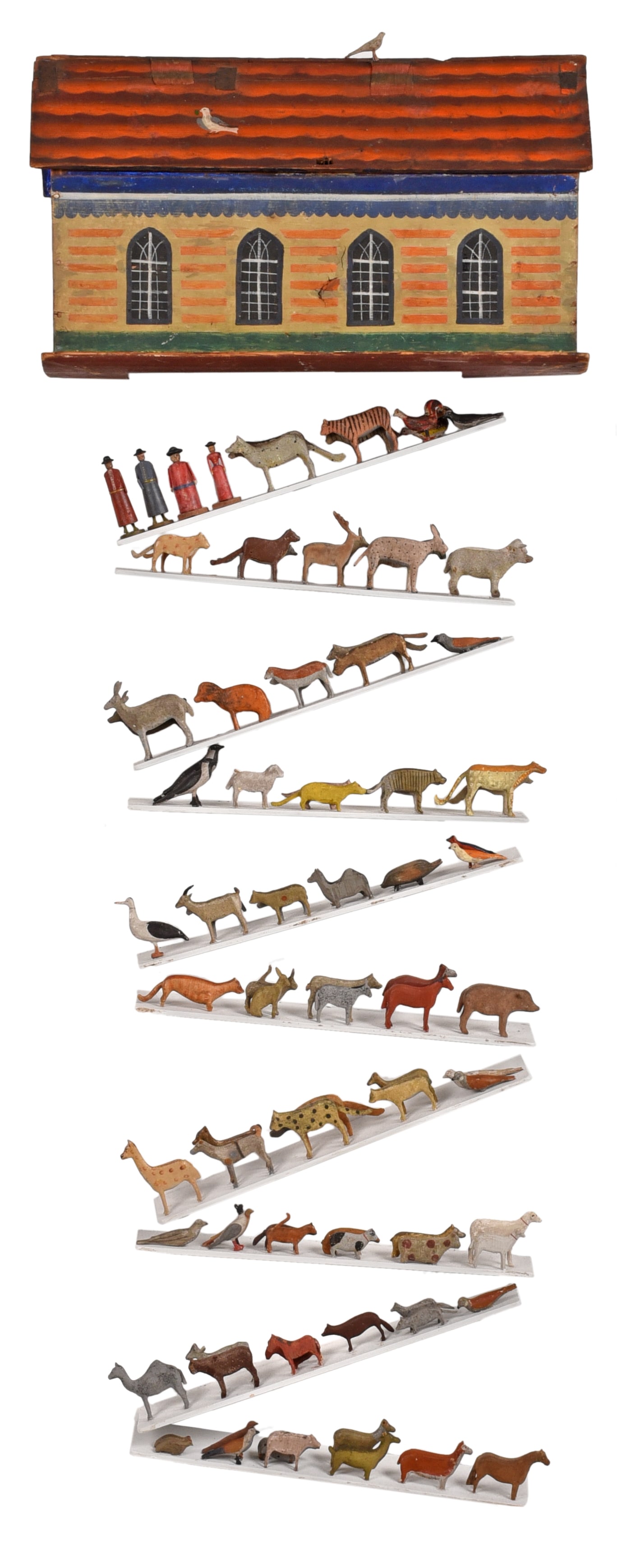 Folk Art Carved and Painted Noah's Ark (1 of 5)