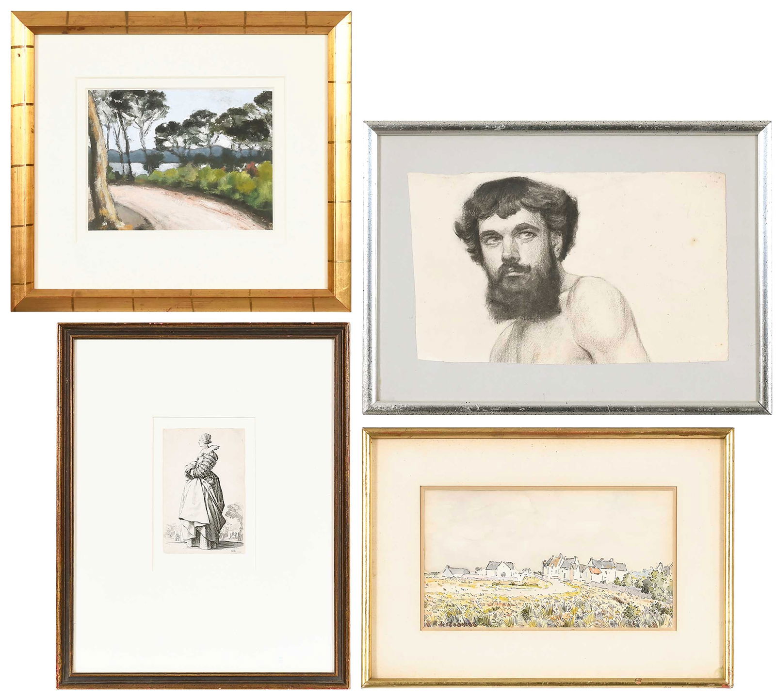 Collection of Four Framed French Works of Art (1 of 15)