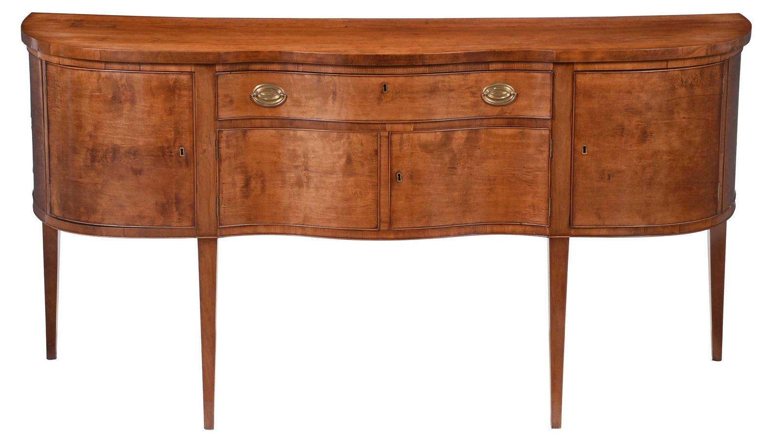 MESDA Documented Kentucky Federal Cherry Serpentine Sideboard, Col. E.H. Taylor, Jr. Provenance (1 of 13)