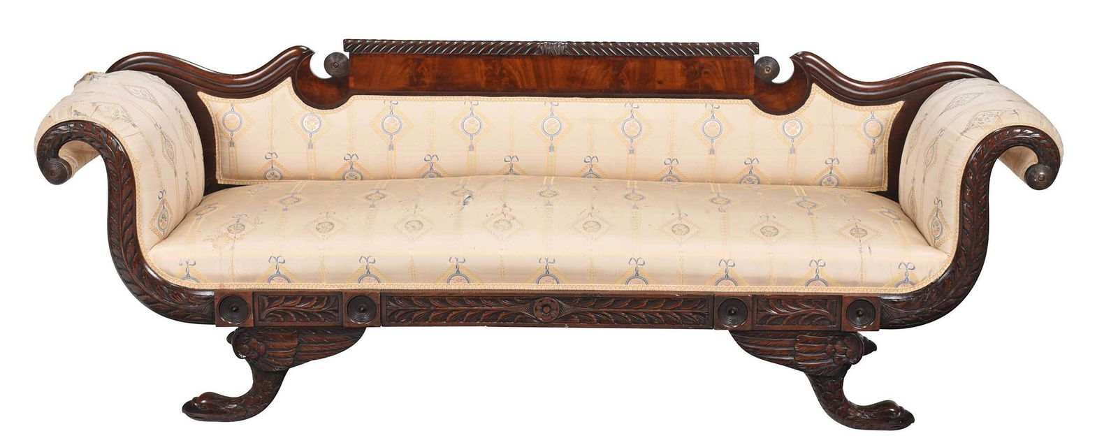 American Classical Mahogany Sofa, Possible Senate Provenance (1 of 15)