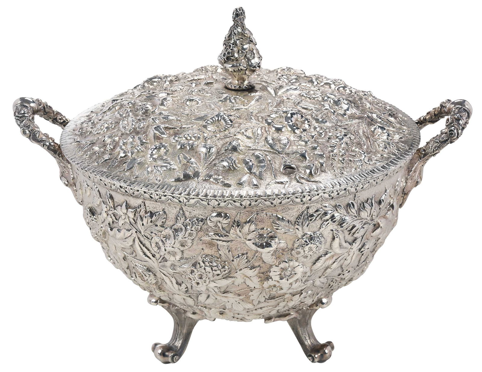 S. Kirk & Son Coin Silver Repousse Tureen (1 of 14)