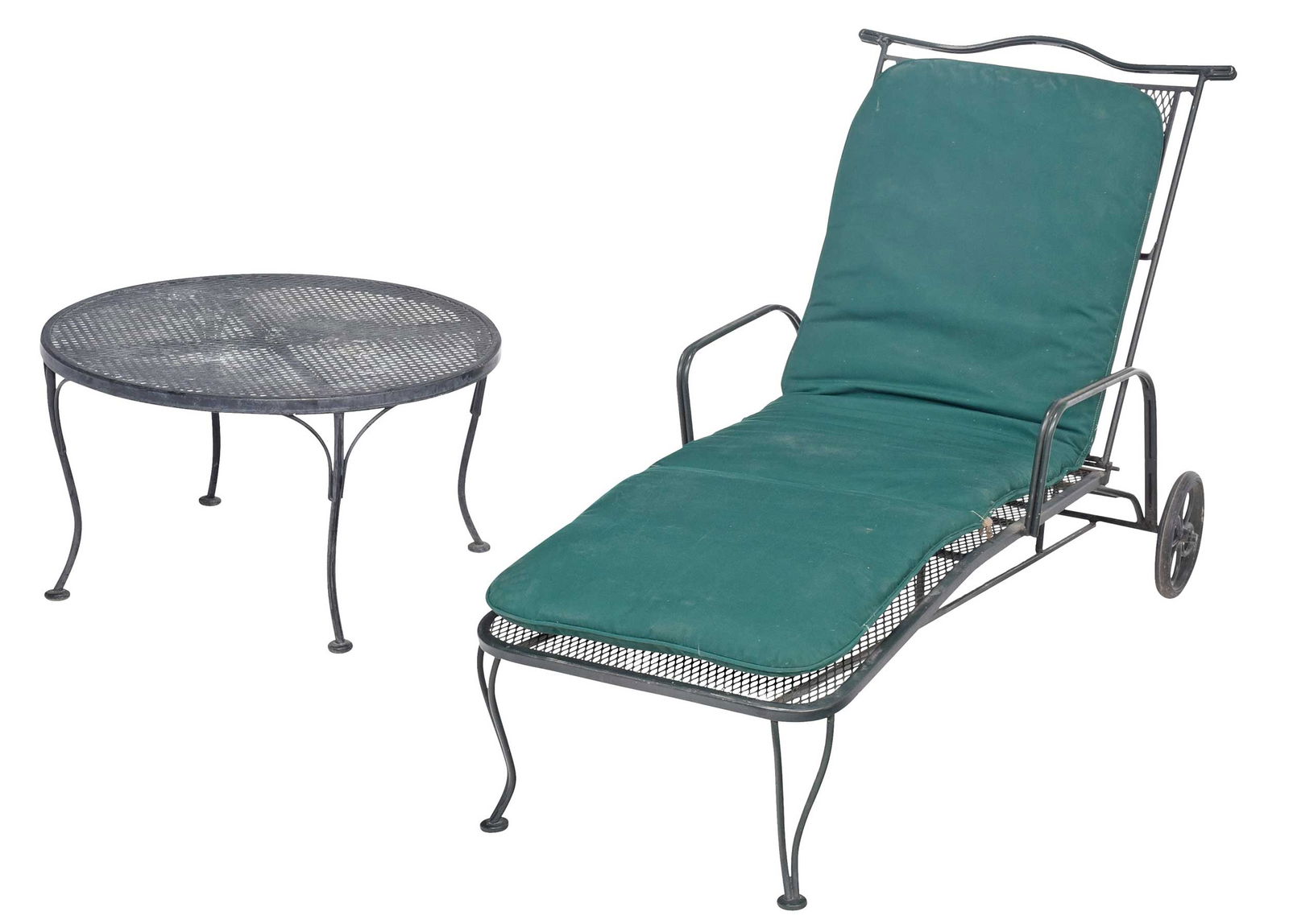 Russell Woodard Attributed Chaise and Table (1 of 9)