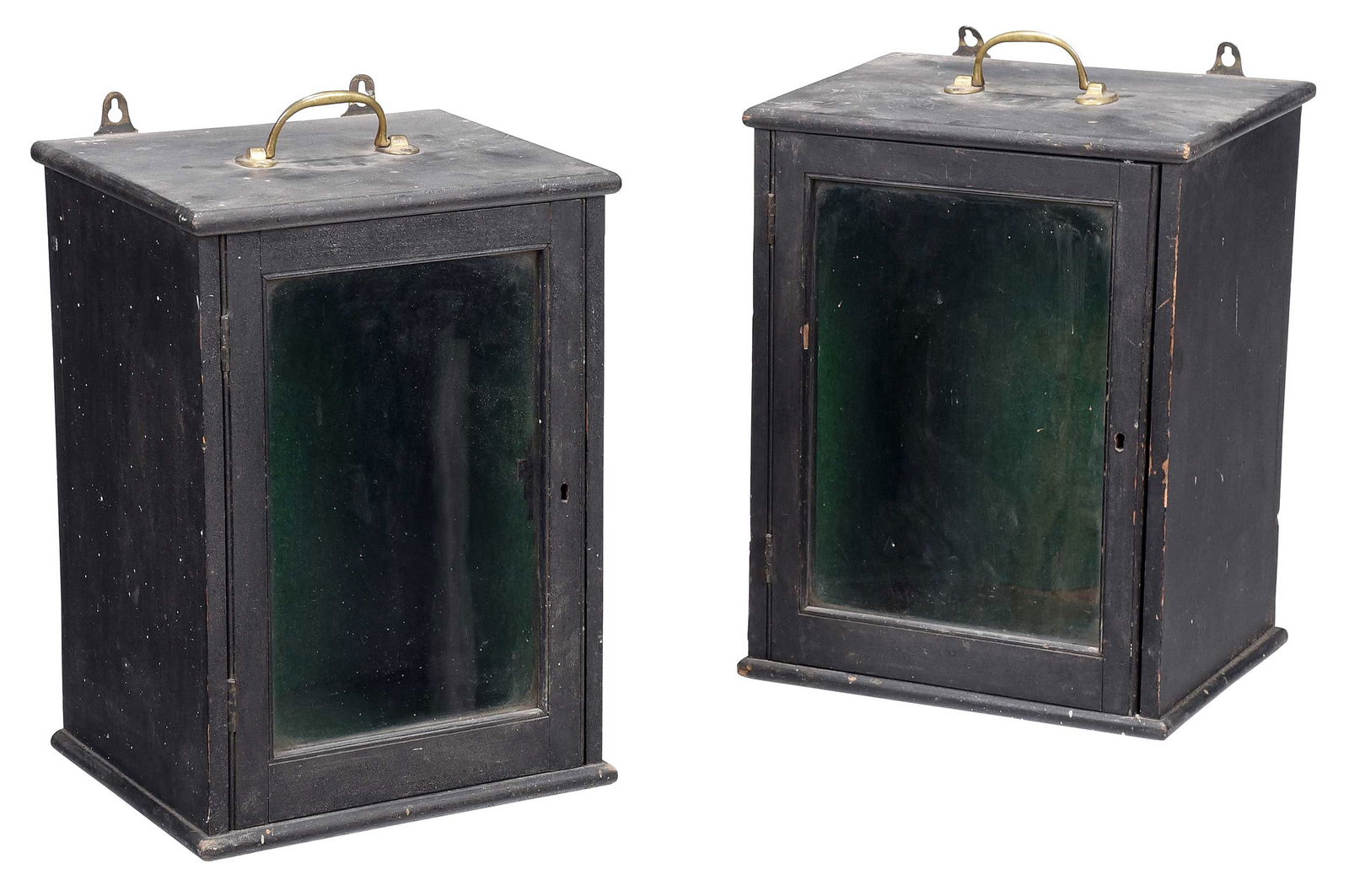 Pair of British Painted Clock Boxes (1 of 6)
