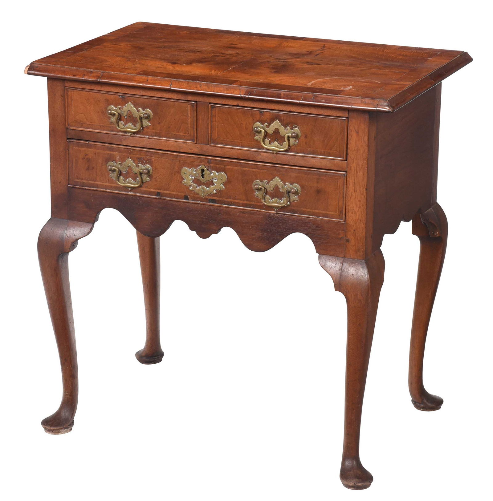 British Queen Anne Inlaid Walnut Dressing Table (1 of 6)