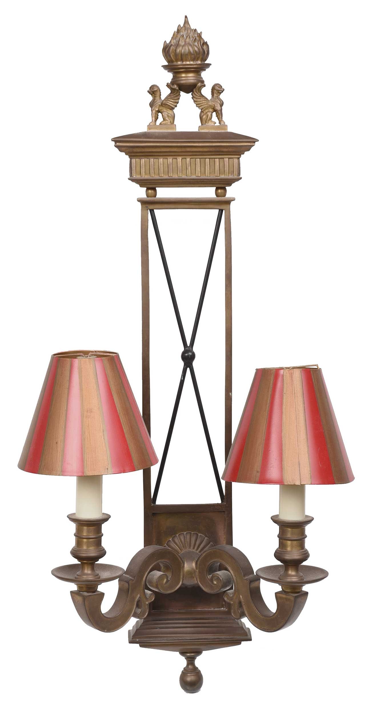 Neoclassical Style Bronze Two Light Sconce (1 of 5)